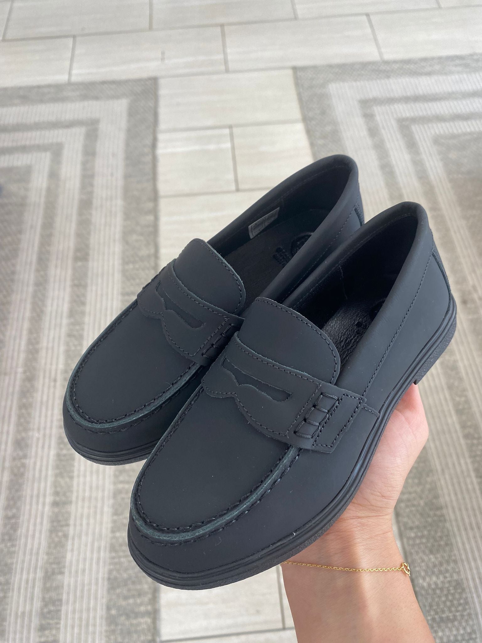 Blublonc Blue Rubber Penny Loafers for Men - Comfortable Slip-On Shoes for Casual Wear, Office & Walking