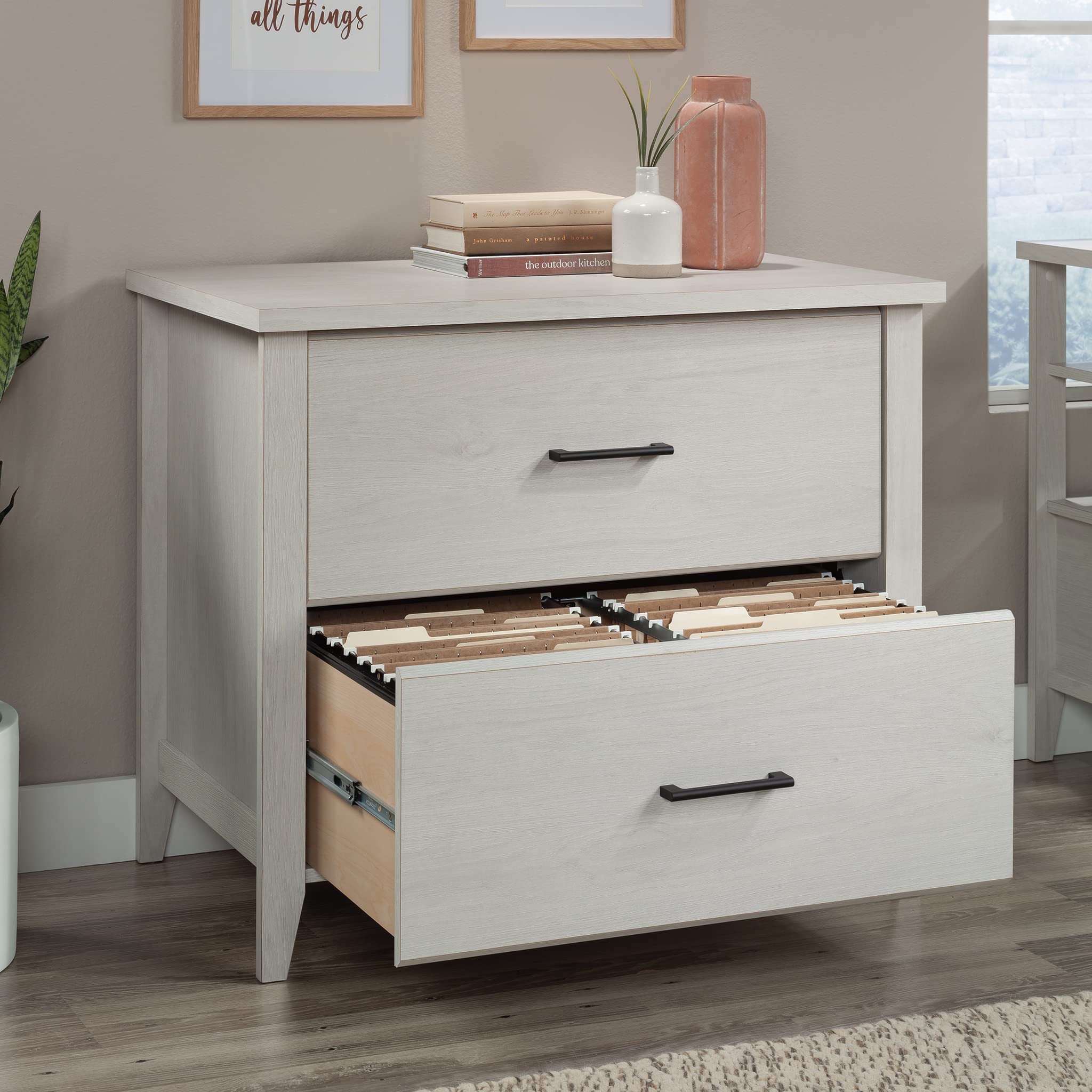 Sauder Summit Station 2-Drawer Lateral File Cabinet - Glacier Oak Finish for Home Office & Workspace Organization