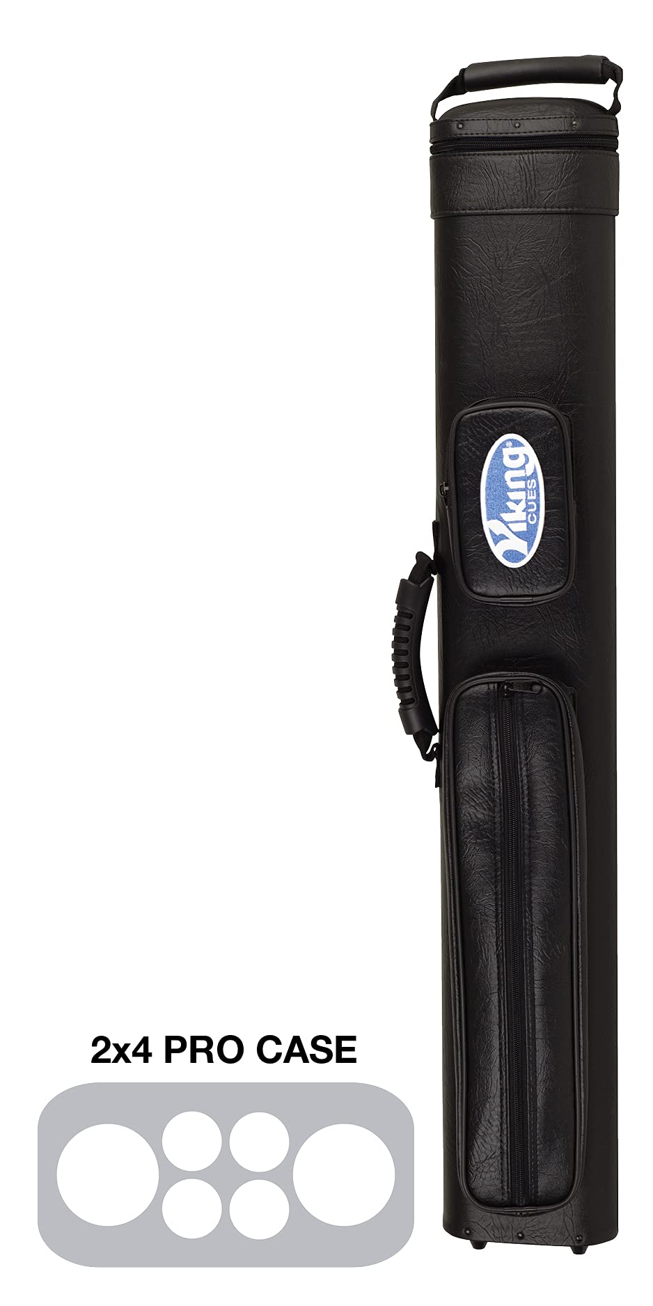 **Viking Pool Cue Case - Durable Vinyl Shell & Soft Felt Interior with Adjustable Shoulder Strap - Billiard Cue Storage Bag for Pool Sticks - Perfect for Travel, Tournaments & Home Use**