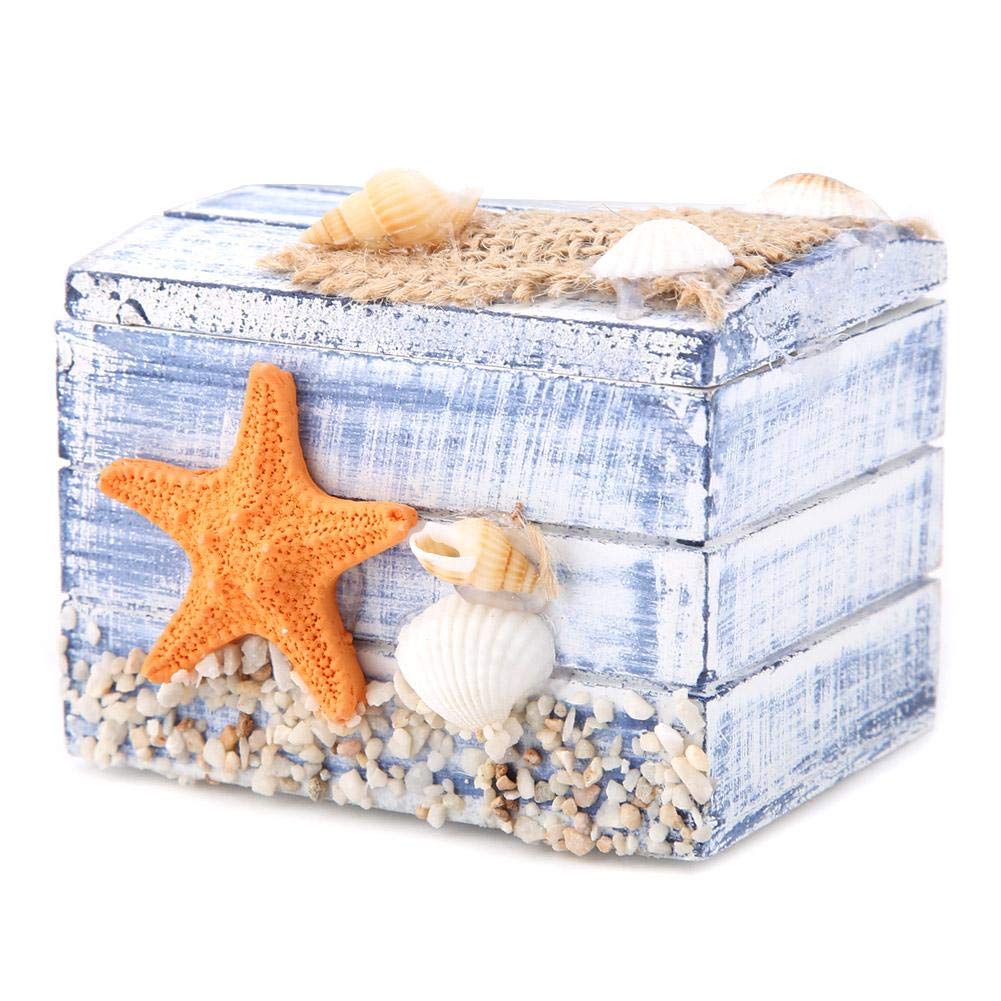 Elegant Mediterranean Style Wooden Jewelry Box - Portable Small Storage Case for Earrings, Rings & Necklaces - Perfect for Travel, Home Decor & Gift Giving