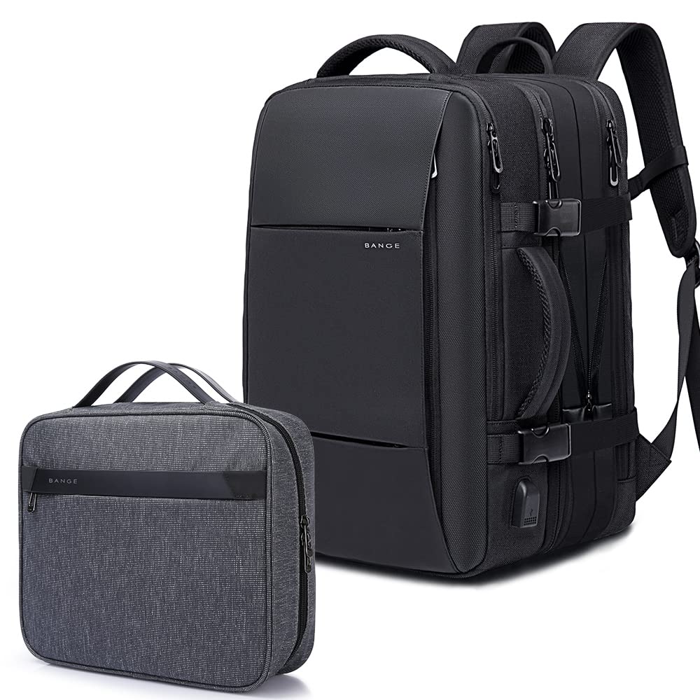 BANEG 45L Flight Approved Carry On Backpack for Travel - Lightweight Hanging Toiletry Bag & Portable Makeup Organizer - Perfect for Airplane, Business Trips & Weekend Getaways