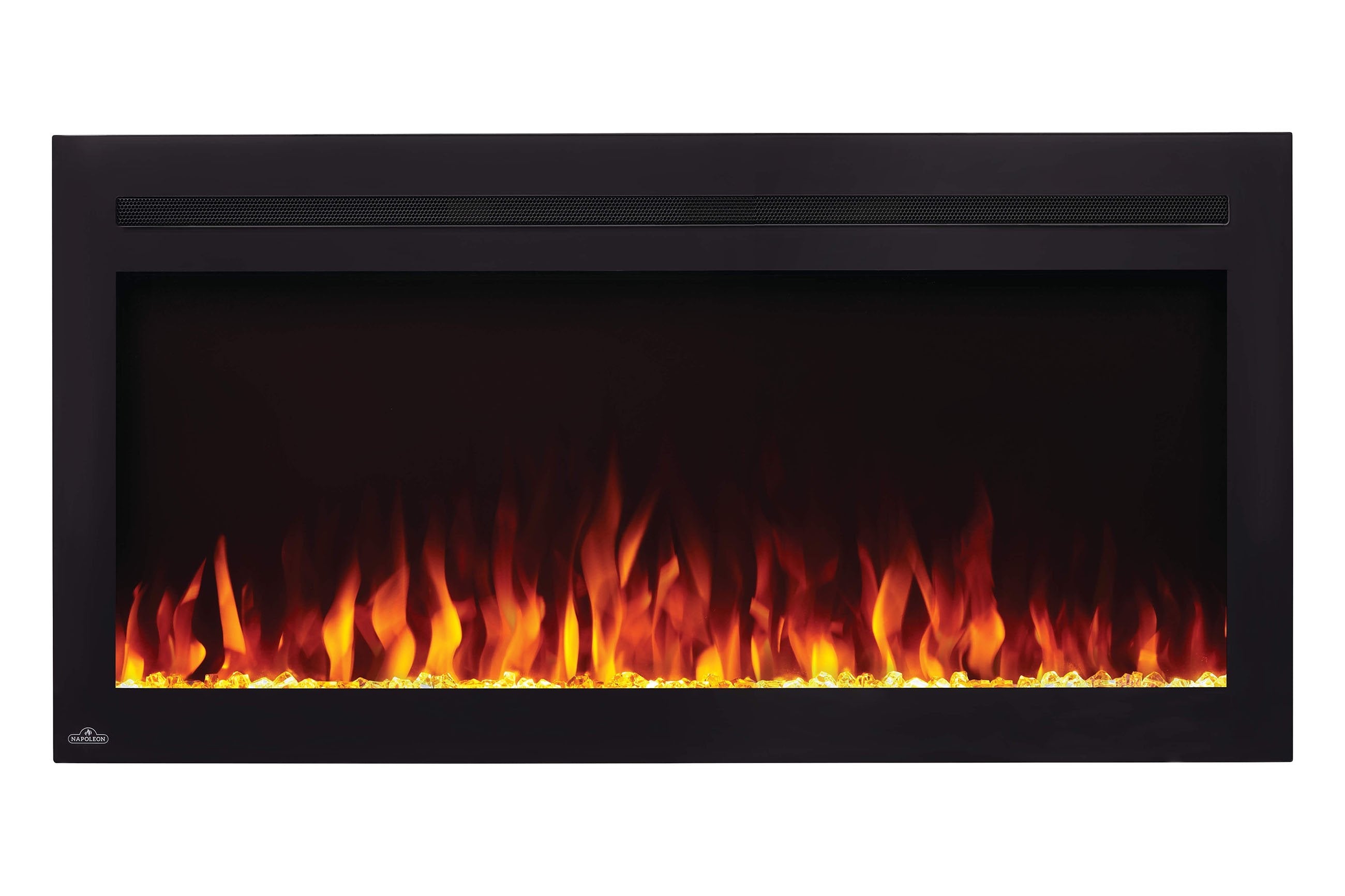 Napoleon PurView 42 Inch Wall Mount Electric Fireplace - Recessed or Surface Mount - Modern Heating for Living Room, Bedroom & Office - Energy Efficient LED Flame Effect