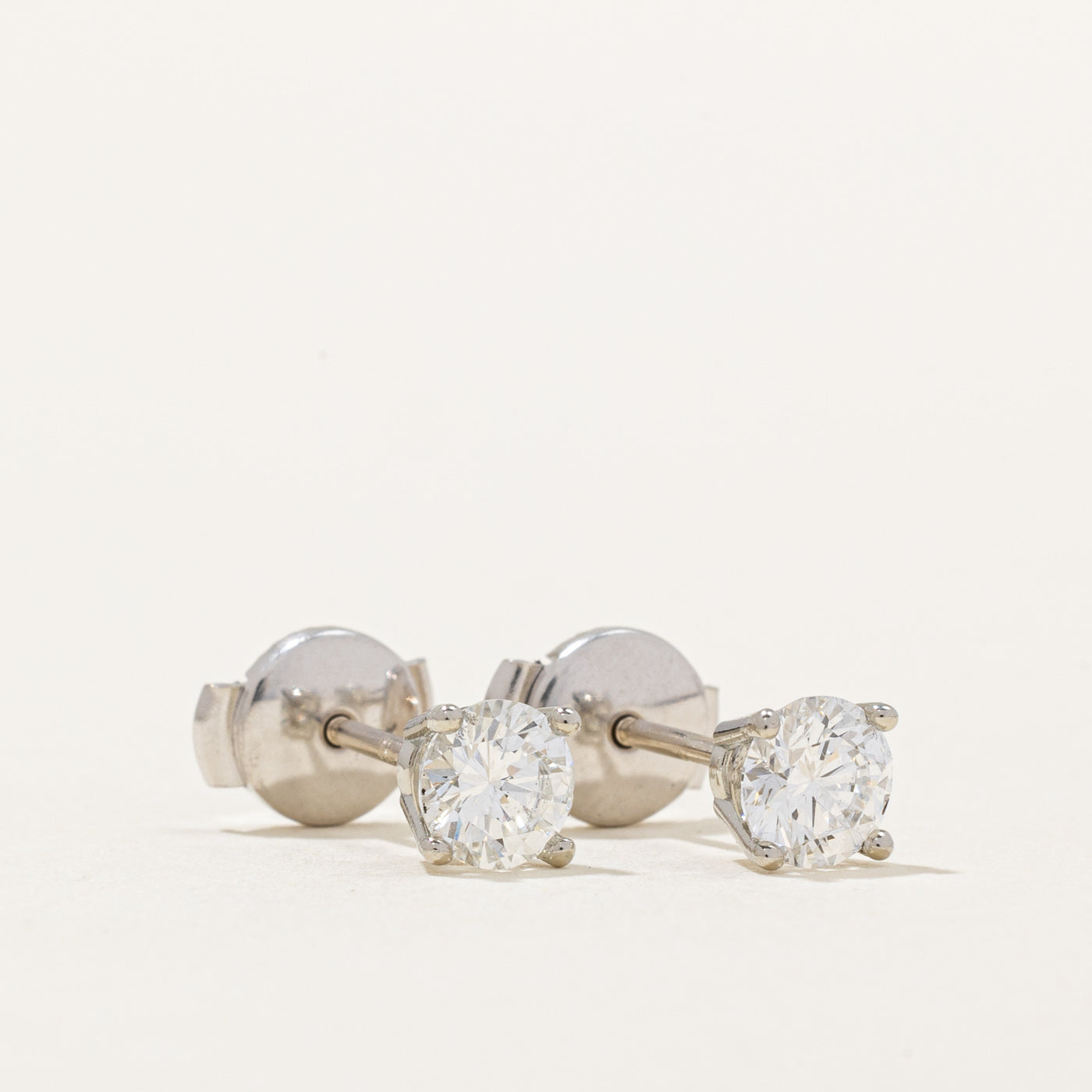 100 Ways' GIA Certified Diamond Stud Earrings | 0.71ctw I1 H/I | Round Cut 14K White Gold Earrings for Women | Perfect for Weddings, Anniversaries & Special Occasions
