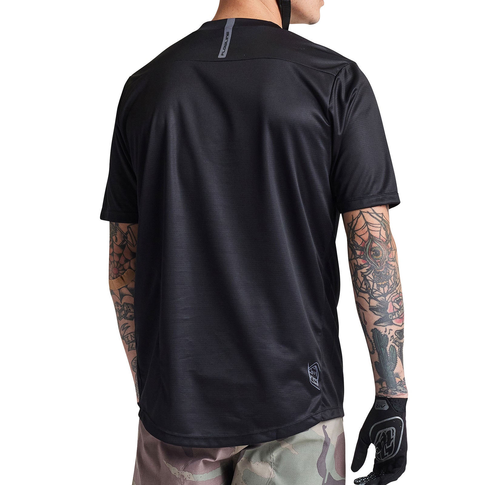 Flowline SS Jersey Solid Black - Men's Athletic Performance Shirt for Running, Gym & Workouts | Moisture-Wicking & Breathable Fabric
