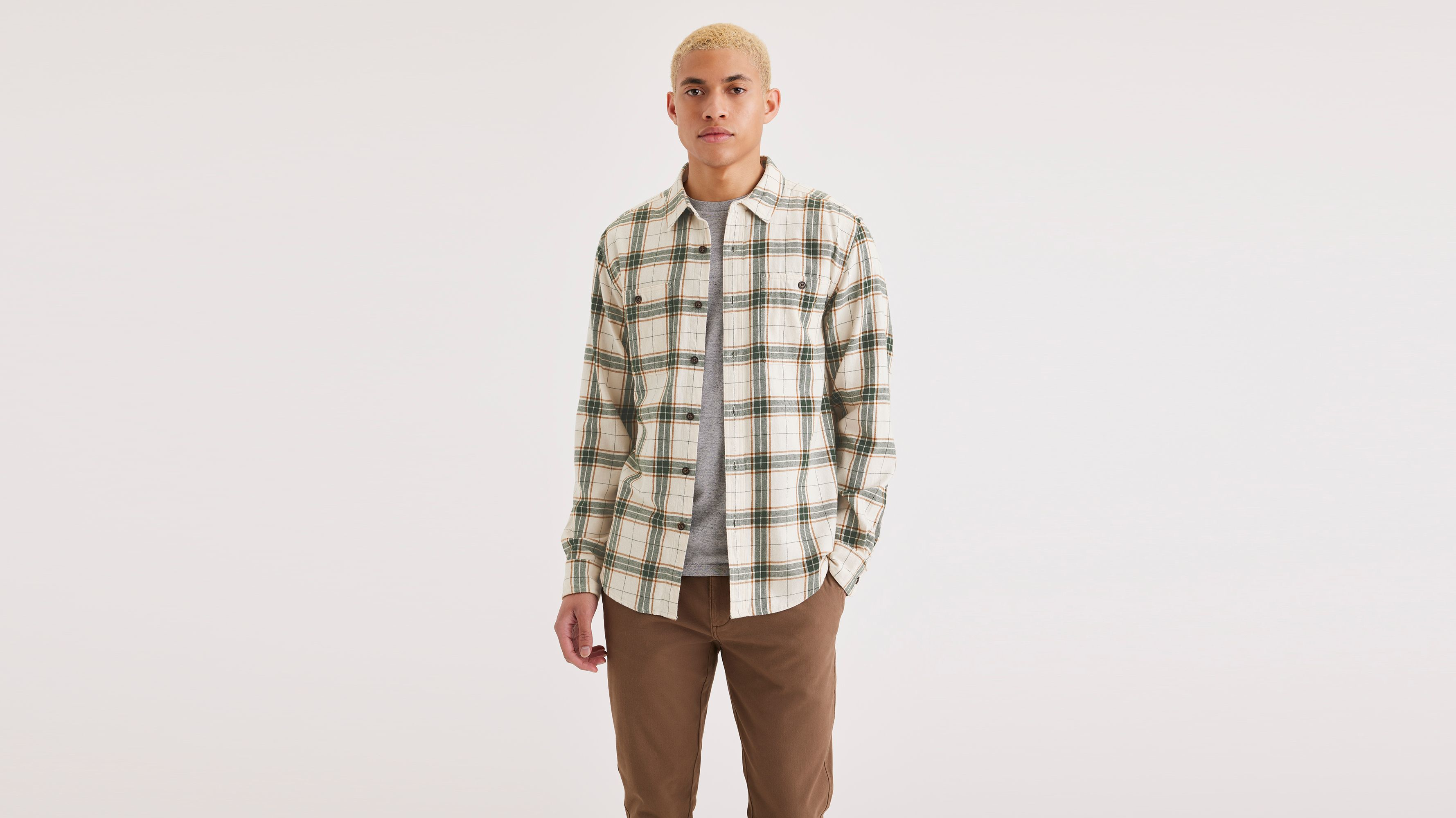 Men's Work Shirt - Durable Regular Fit Button Down Shirt for Construction, Warehouse & Outdoor Jobs | Comfortable Workwear for Professionals