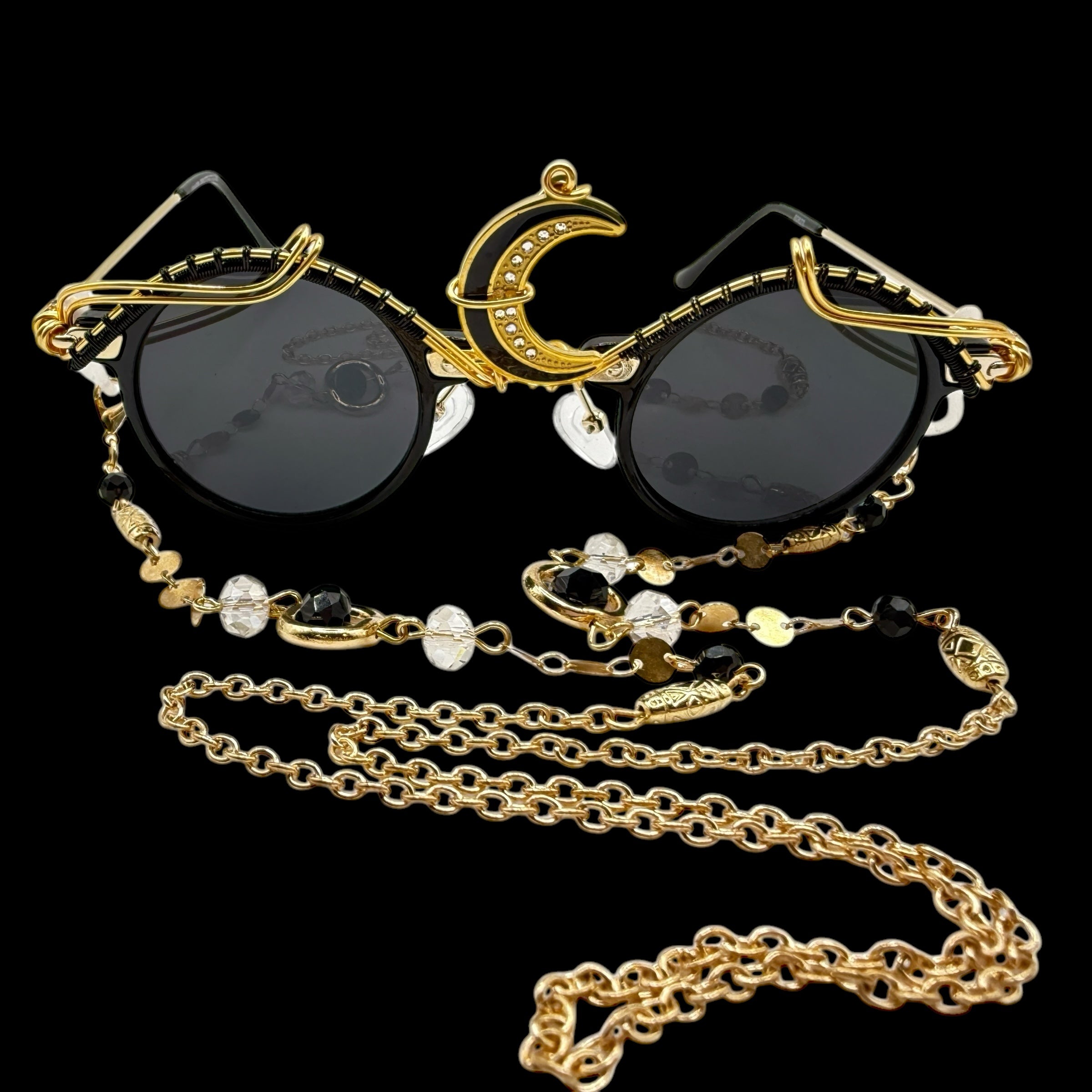 Gothic Luna Necklace with Chain - Limited Edition Gothic Jewelry for Women, Perfect for Halloween, Cosplay, and Dark Fashion Accessories