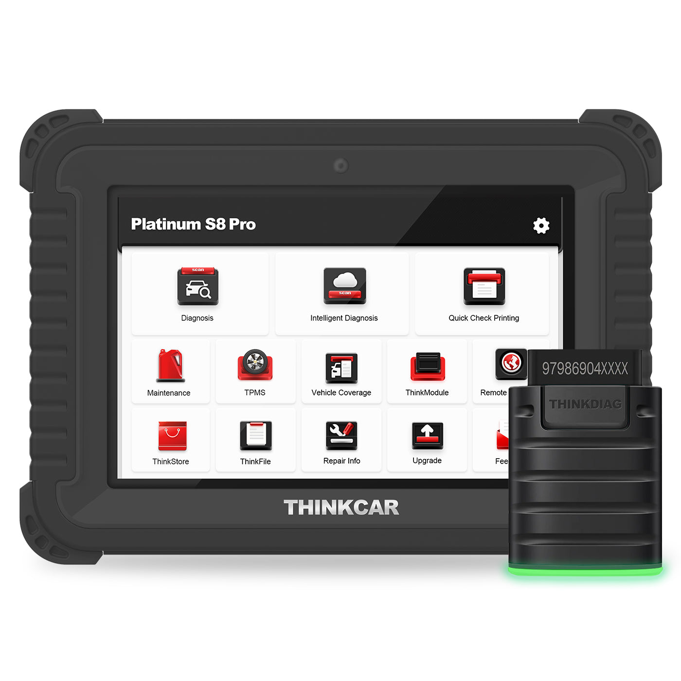 PLATINUM S8 PRO 8-Inch Touchscreen Wireless OBD2 Scanner - Professional Automotive Diagnostic Tool for Car Maintenance & Engine Check | Compatible with Most Vehicles for Home & Mechanic Use