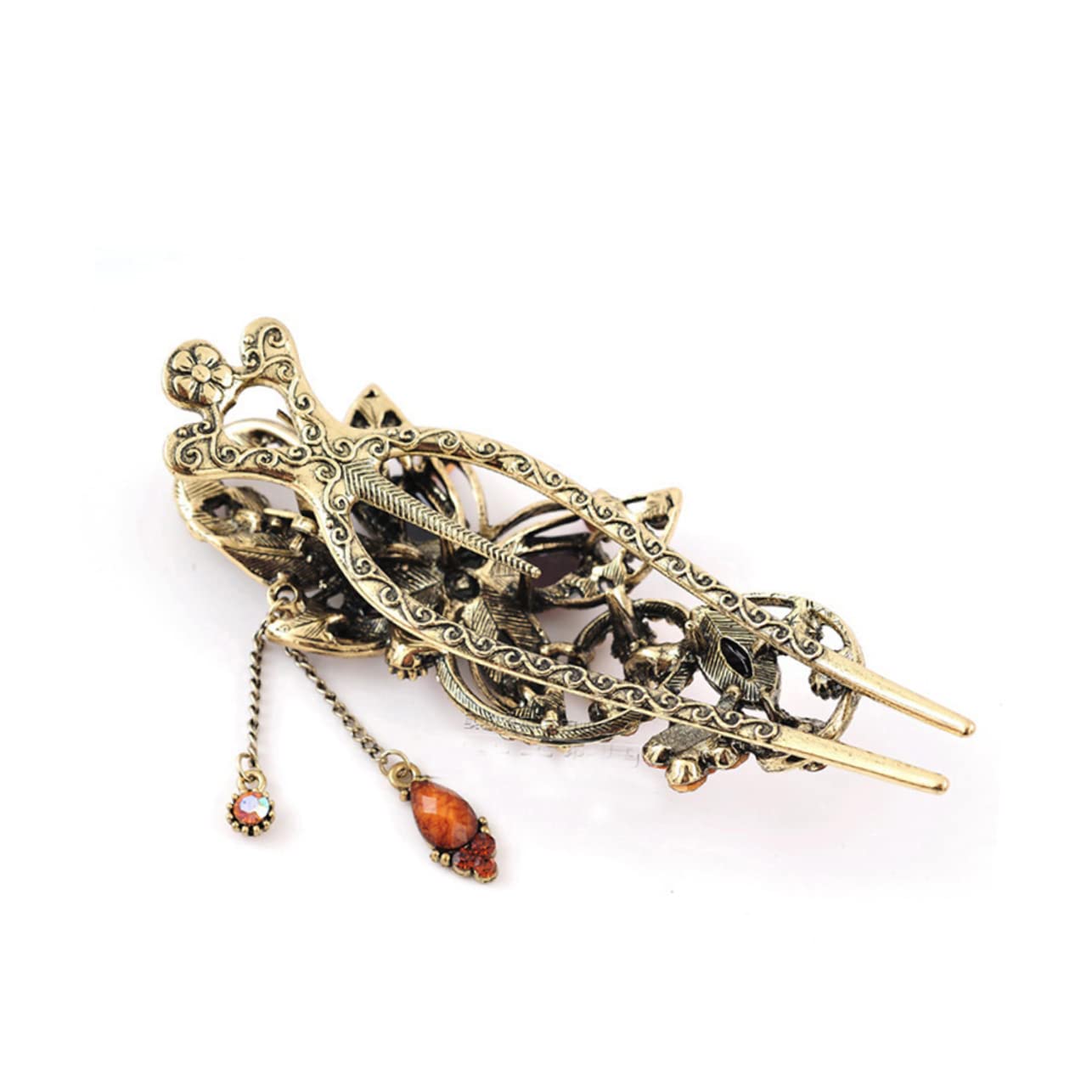 Lurrose Vintage Rhinestone Hair Clips for Women - Crystal Barrettes, French Hair Pins & Hair Forks - Elegant Hair Accessories for Weddings, Parties & Everyday Styling