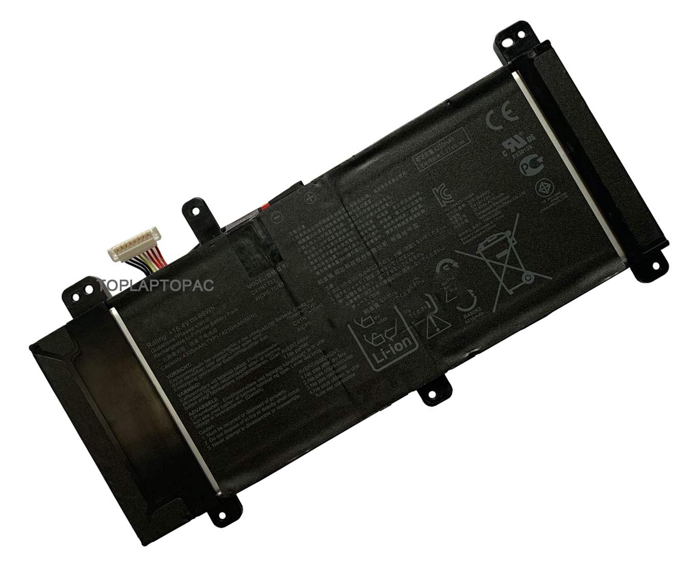 Original Title: New 15.4V 4335mAh 66Wh C41N1731 Laptop Battery Compatible with Asus GL504 GL504GM GL504GS Notebook   Optimized Title: **ASUS ROG GL504GM/GL504GS Replacement Laptop Battery - 15.4V 4335mAh 66Wh High-Capacity (Model C41N1731) - Perfect for Gaming, Work & Travel**