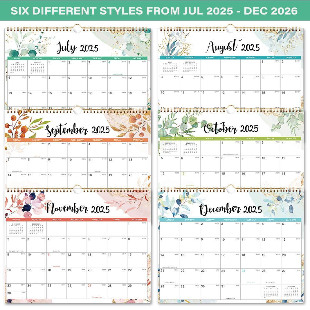 2025-2026 18-Month Wall Calendar | July 2025-December 2026 | 11.6