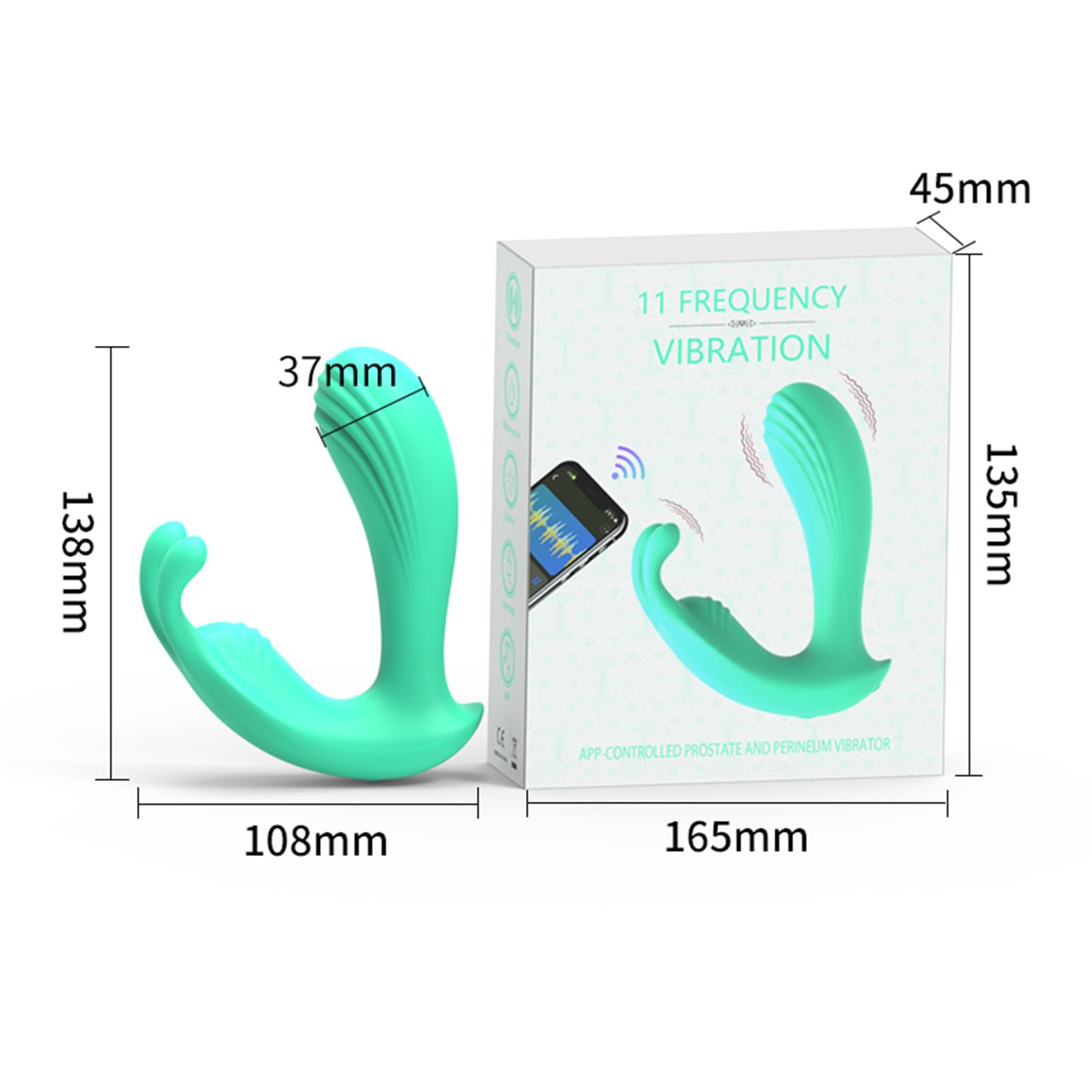 Premium 4-in-1 Wearable Vibrator for Women - Remote Control Clitoral & G-Spot Stimulation Panty Vibrator with 10 Vibration Modes | Couples Play, Discreet Public Wear, Solo Pleasure & Romantic Gift (Cyan)