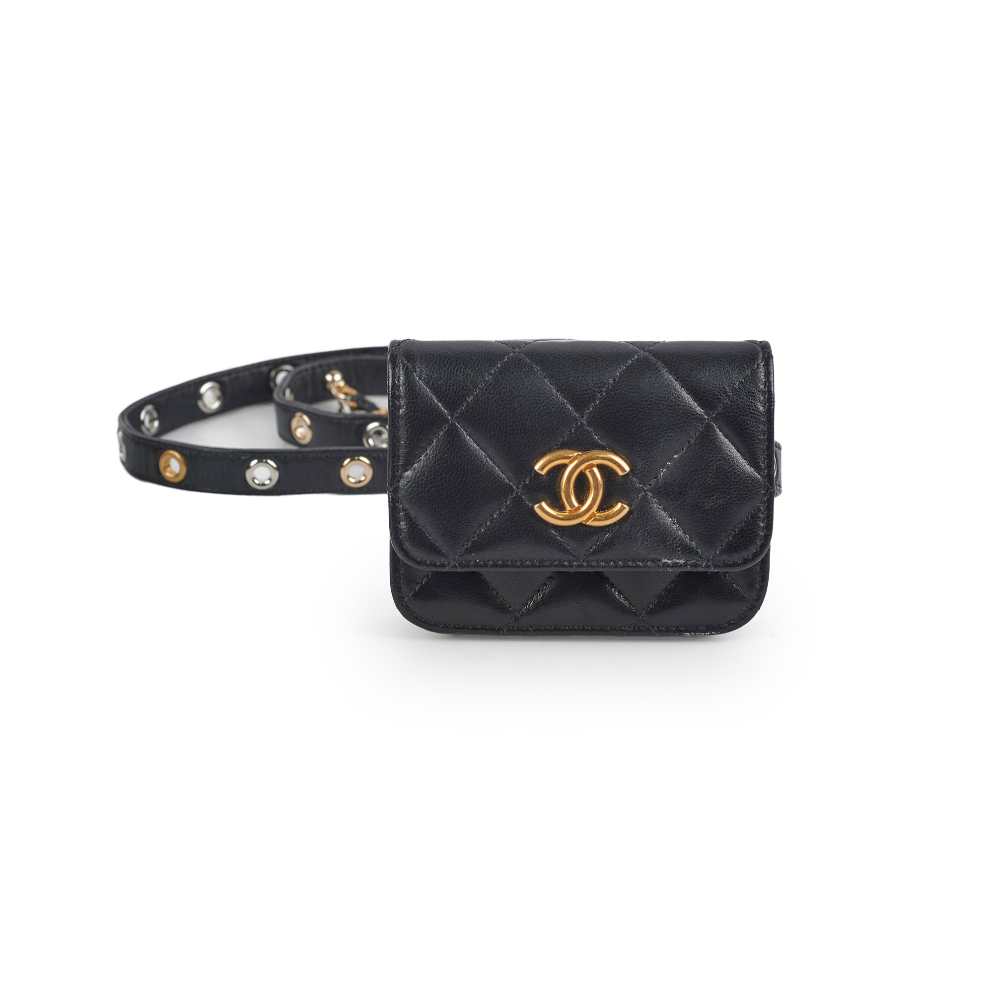 Chanel Micro Belt Bag Cardholder in Black Lambskin Leather - Series 31 | Luxury Compact Wallet for Everyday Use & Travel Essentials