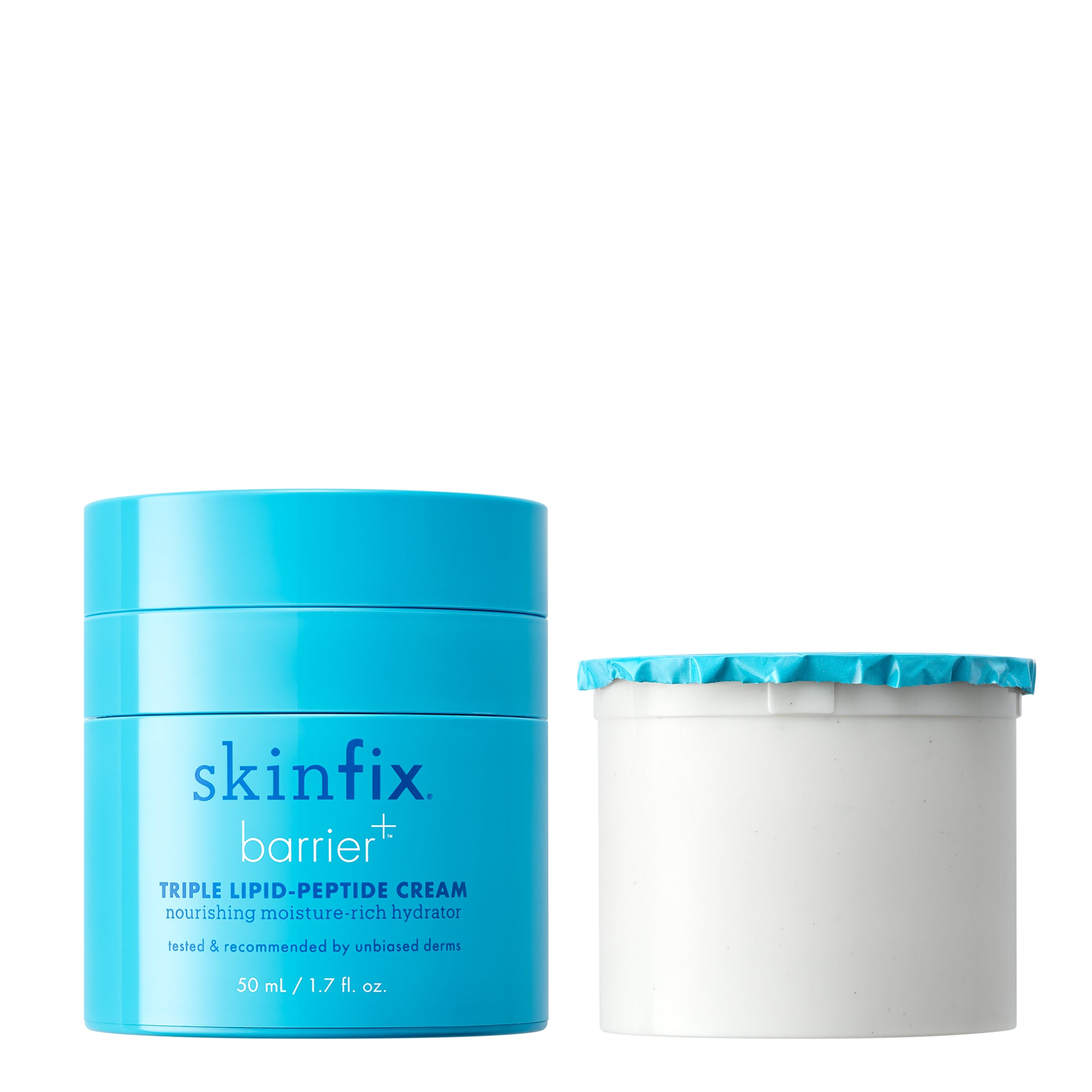 Barrier+ Triple Lipid Peptide Cream Refillable Duo Set - Anti-Aging Moisturizer for Dry & Sensitive Skin | Day & Night Hydration, Skin Barrier Repair | Perfect for Travel & Daily Skincare Routine