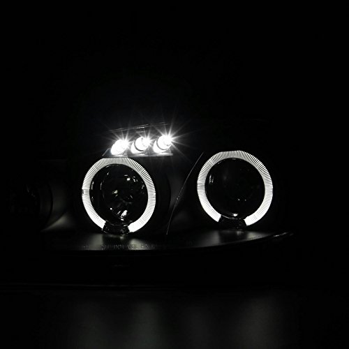 SPEC-D TUNING LHP-MX501JM-TM Black Halo LED Projector Headlights for Mazda Miata MX5 (1990-2005) - High Performance Aftermarket Headlights for Night Driving & Car Upgrades