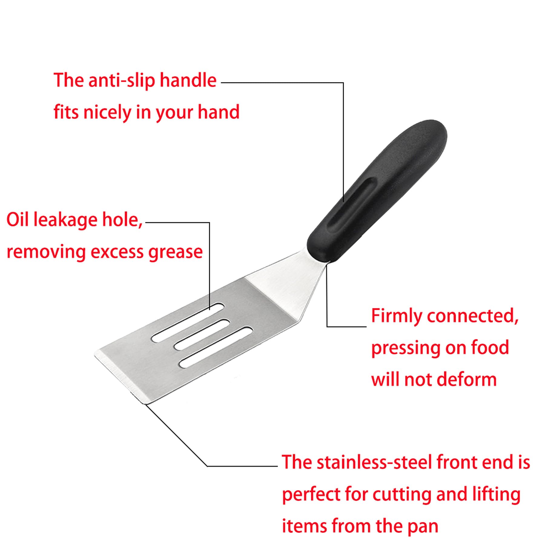 Premium Mini Metal Spatula for Cooking - Small Kitchen Spatula for Cast Iron Skillets, Perfect for Flipping Steaks, Eggs, Brownies & Cookies | Ideal for Baking, Grilling & Camping Use