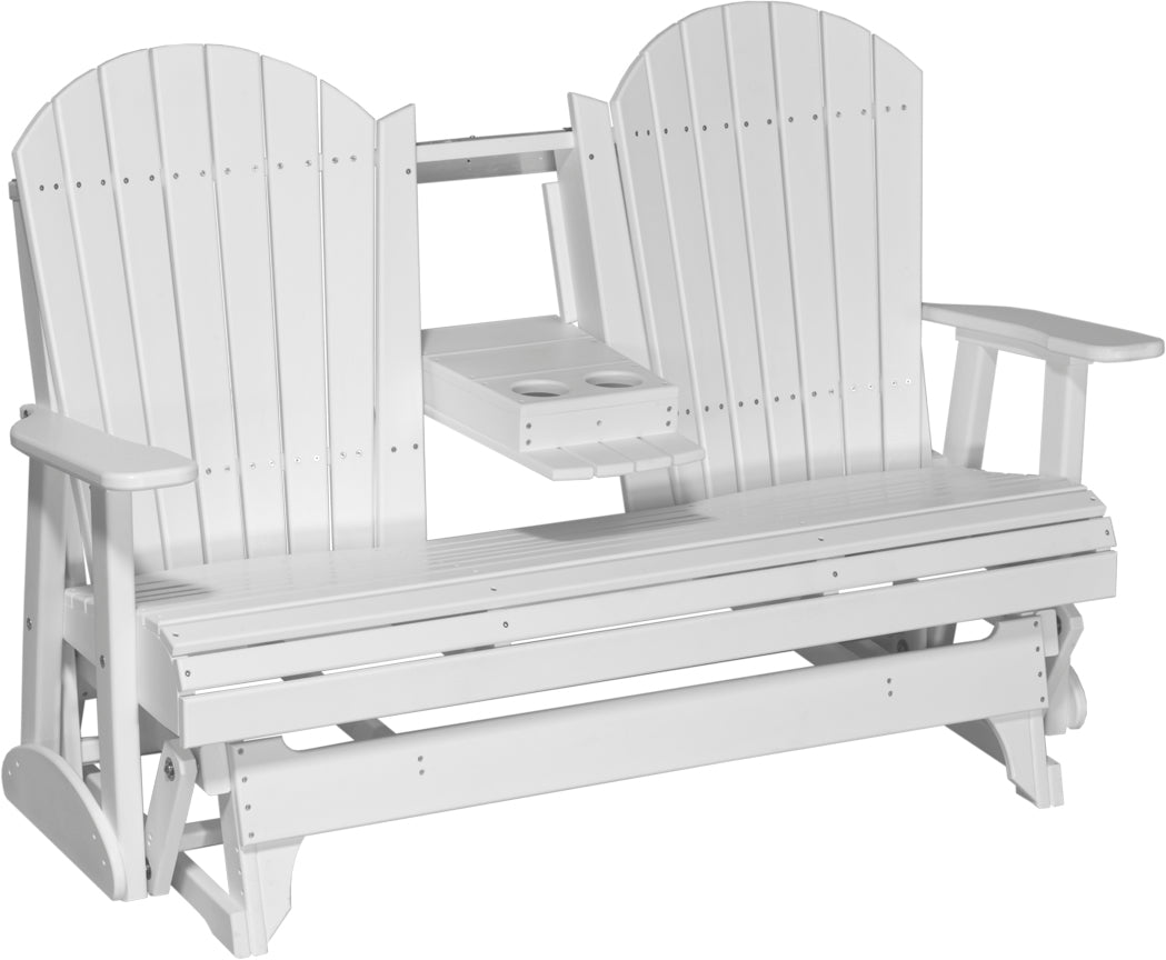 LuxCraft 5-Foot Premium Adirondack Glider Chair - Outdoor Patio Rocking Bench for Garden, Porch & Backyard Relaxation | Weather-Resistant & Comfortable Seating
