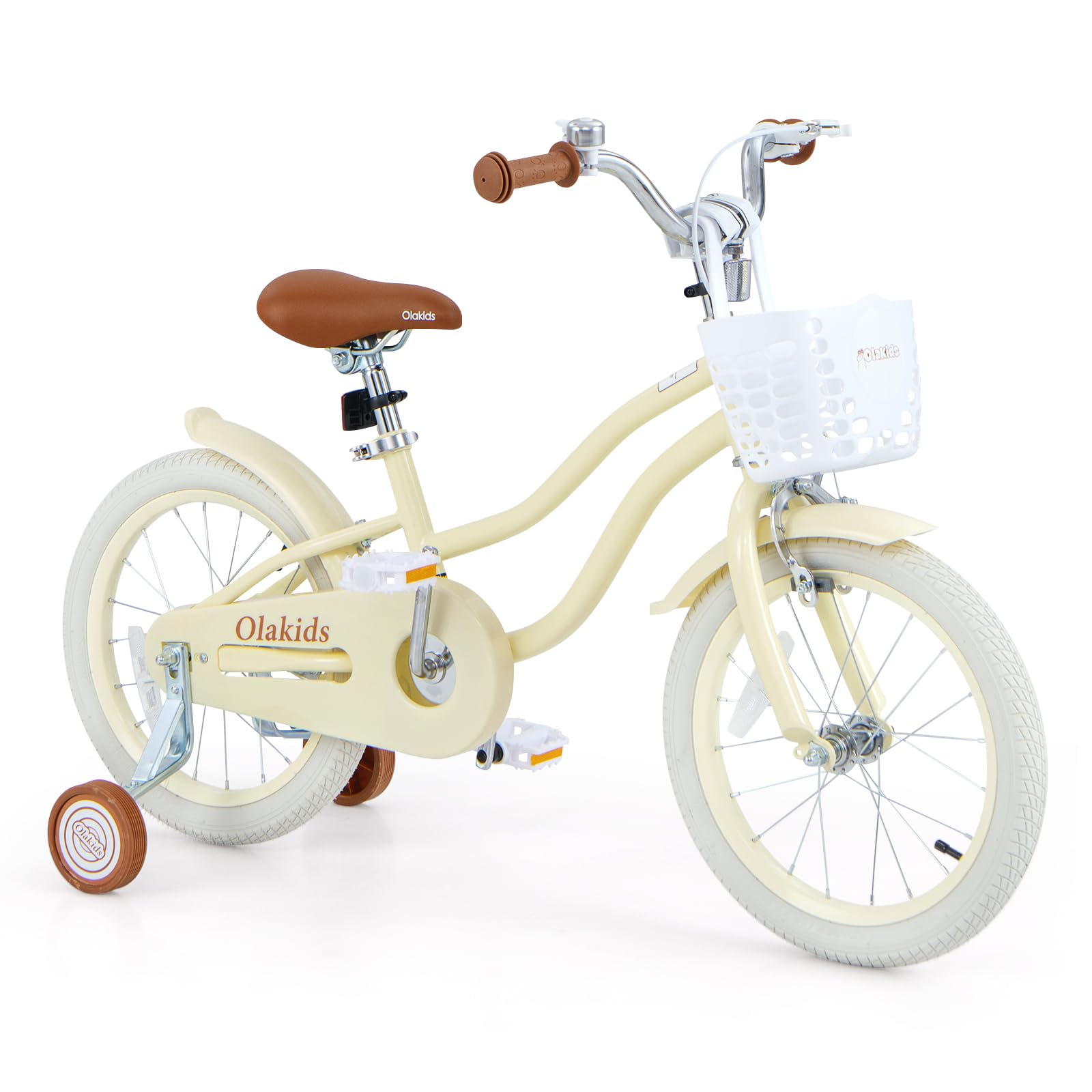 **Olakids 12 14 16 18 Inch Kids Bike with Training Wheels, Adjustable Seat & Handlebar, Safety Bell & Basket - Perfect for Boys & Girls - Ideal for Outdoor Play, Park Rides & Neighborhood Adventures**
