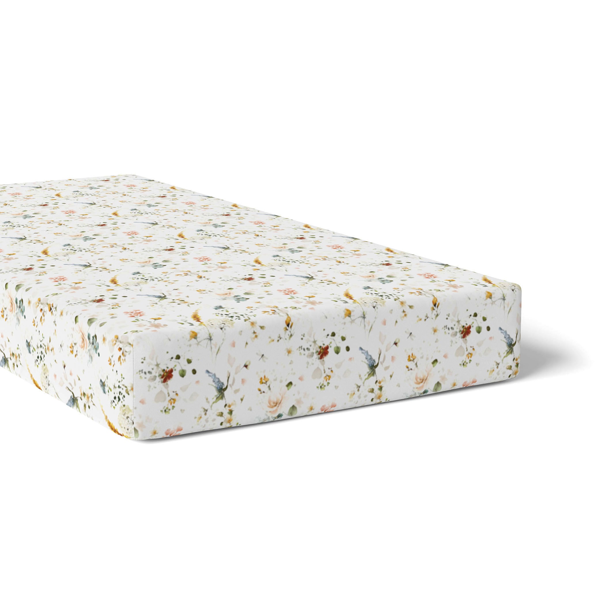 Peonies Bamboo 2-Pack Jersey Cotton Fitted Sheets - Soft Breathable Bed Sheets for Comfortable Sleep, Perfect for Home, Hotel, and Guest Room Use