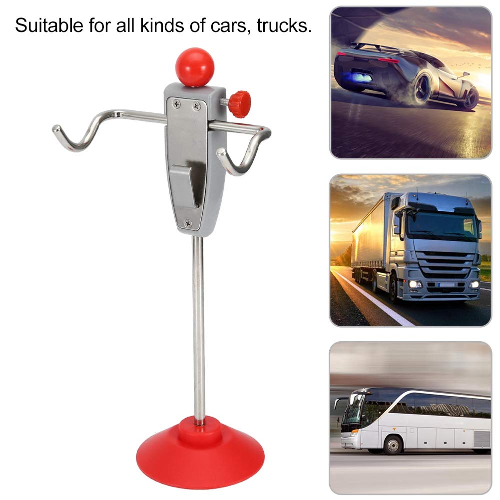 Heavy-Duty Car Alignment Rack - Steel & Plastic Steering Wheel Holder Stand Tool for Trucks & Vans (115mm Base, 155mm Width, 368mm Height) - Perfect for Auto Shops & DIY Vehicle Maintenance