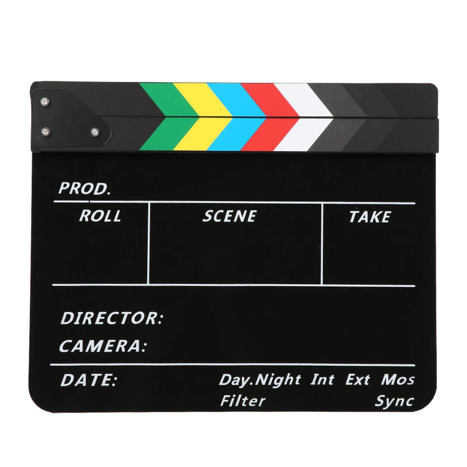 Professional Film Action Clapperboard - Acrylic Director's Slate with Clear Sound for Camera Photography, Movie Making, Role Playing & YouTube Videos - Perfect for Indie Films, Student Projects & Content Creators