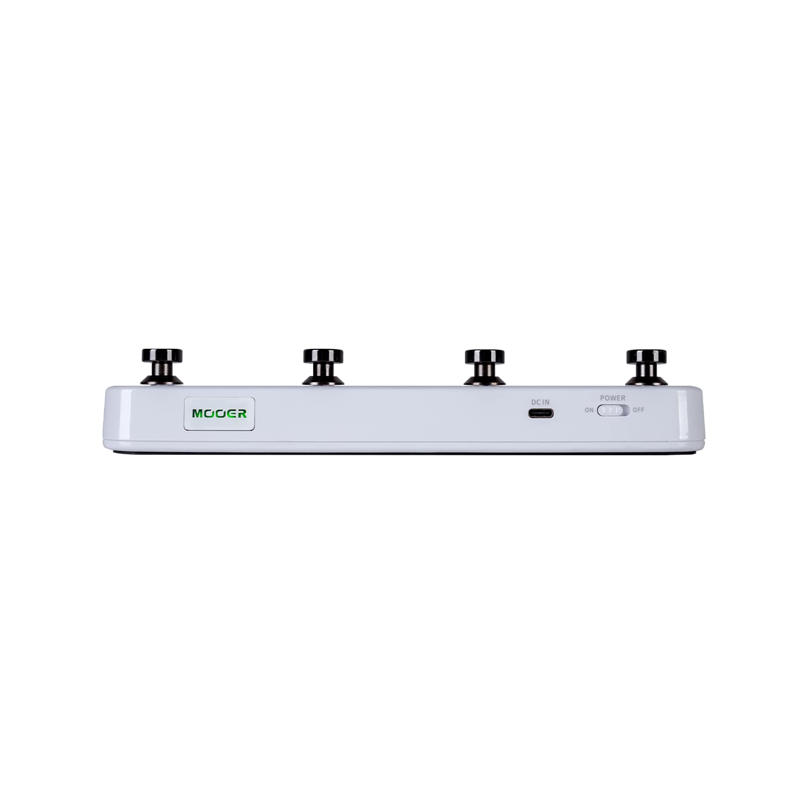 MOOER F4 White Prime Series Wireless Footswitch Controller for Guitar Effects Pedals - Preset Switching, Looper & Drum Machine Control - Perfect for Live Performances & Studio Recording