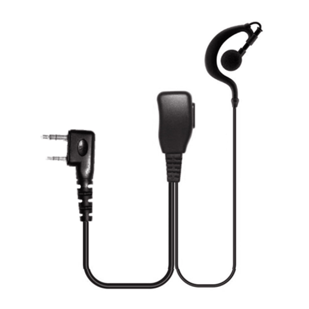MaximalPower Pin Earpiece with Rubber Earhook & Earbud for Kenwood Two-Way Radios - Secure & Comfortable Communication for Security, Construction, and Outdoor Adventures