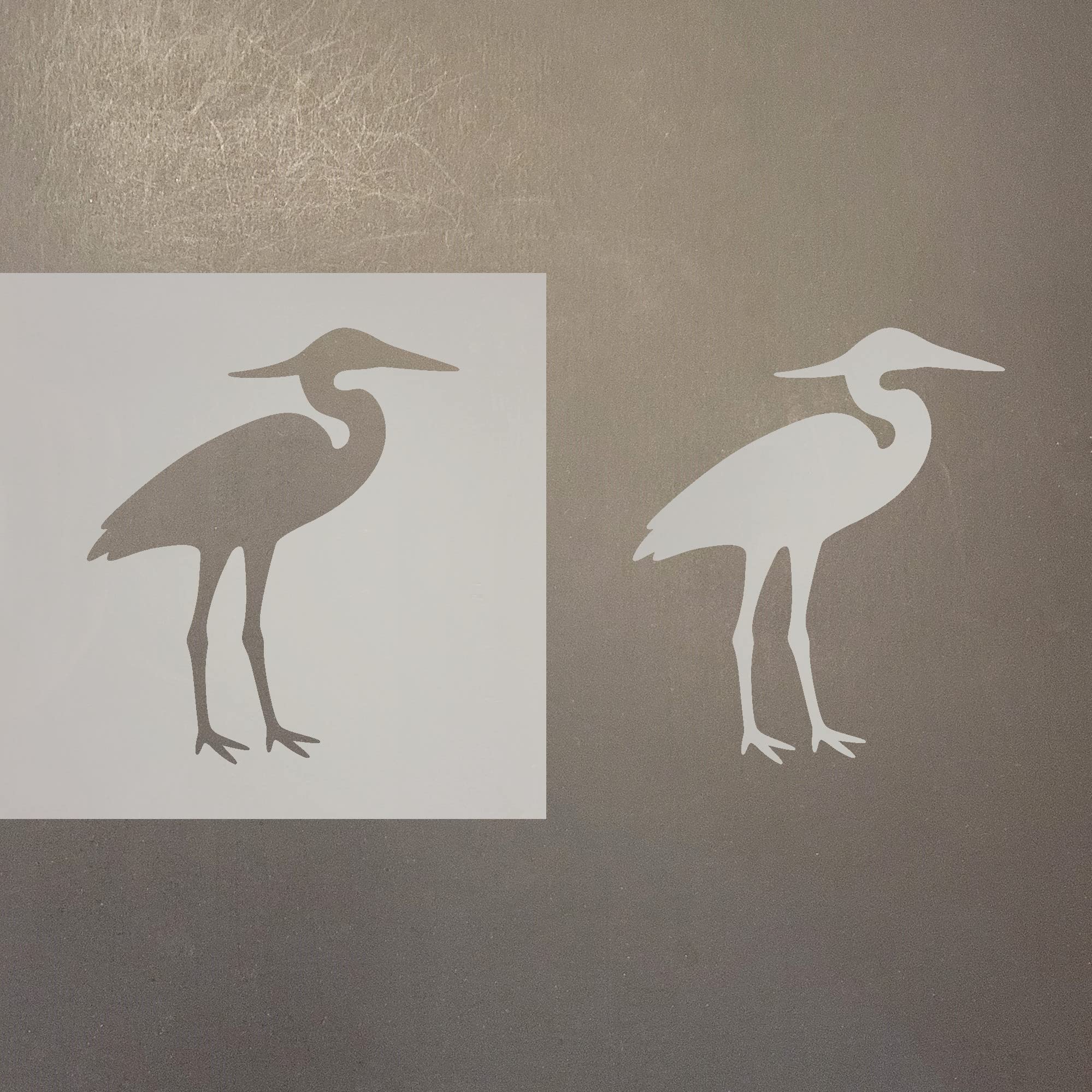 Heron Reusable Mylar Stencil 4 Inch - Durable Art & Craft Supplies for DIY Projects, Scrapbooking, Home Decor & Wall Painting