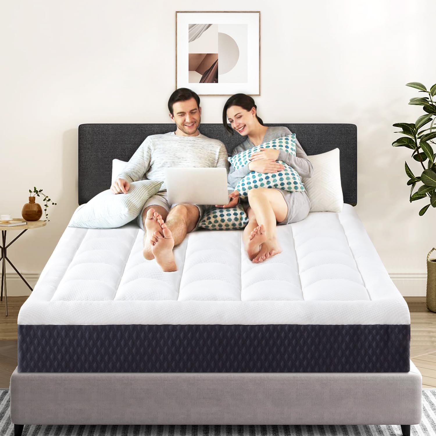 12 Inch Full Mattress in a Box - Cooling Gel Memory Foam & Pillow Top for Pressure Relief, CertiPUR-US Certified, Fiberglass-Free | Perfect for Guest Rooms, Dorms & Small Apartments