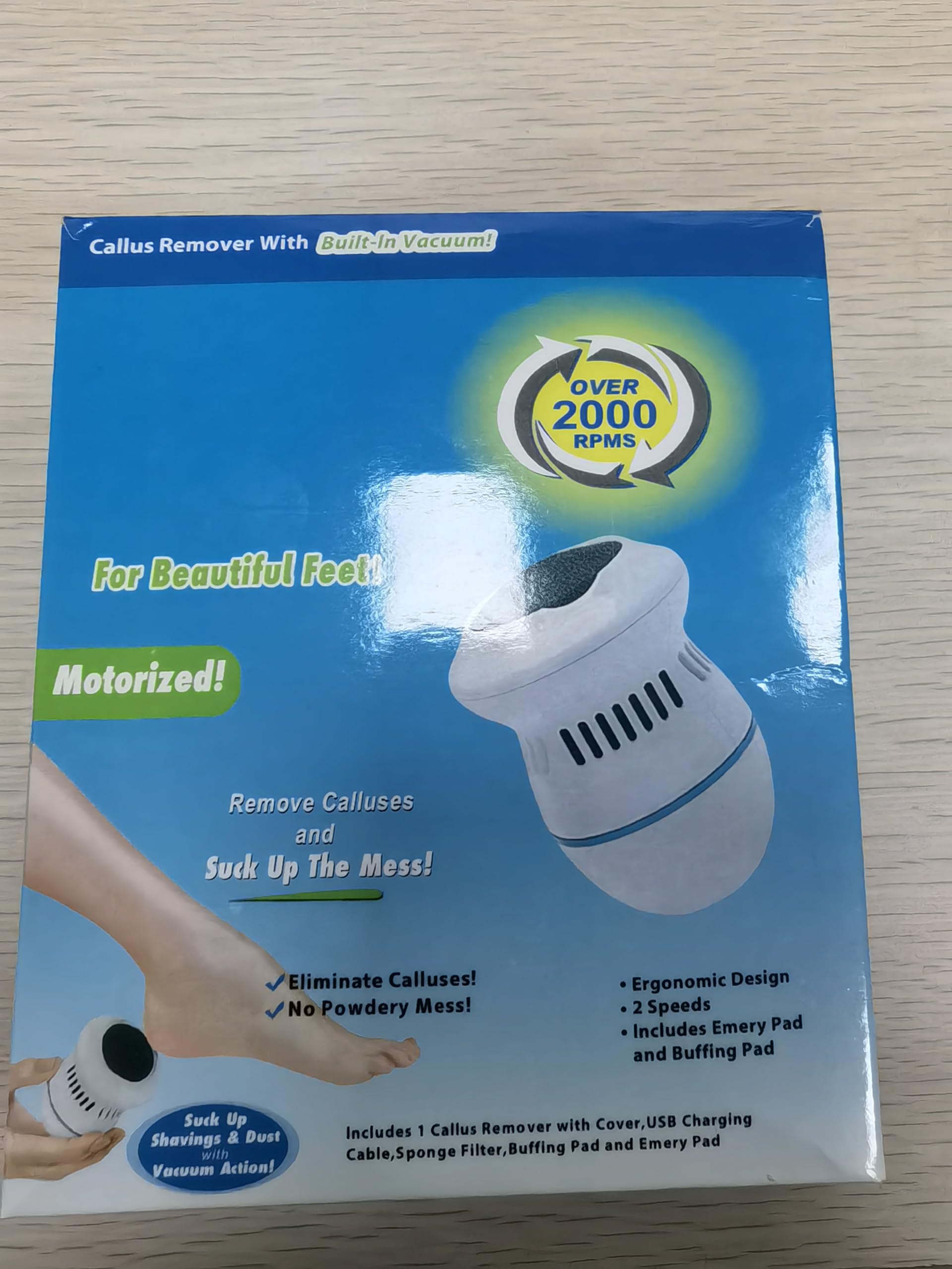 Electric Callus Remover for Feet - Rechargeable Pedicure Tool with 6 Attachments for Dead Skin & Callus Removal - Perfect for At-Home Foot Care & Spa Treatments