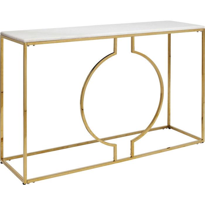 Modern Gold Console Table 47 Inches - Elegant Entryway Sofa Table for Living Room, Hallway & Bedroom Decor
