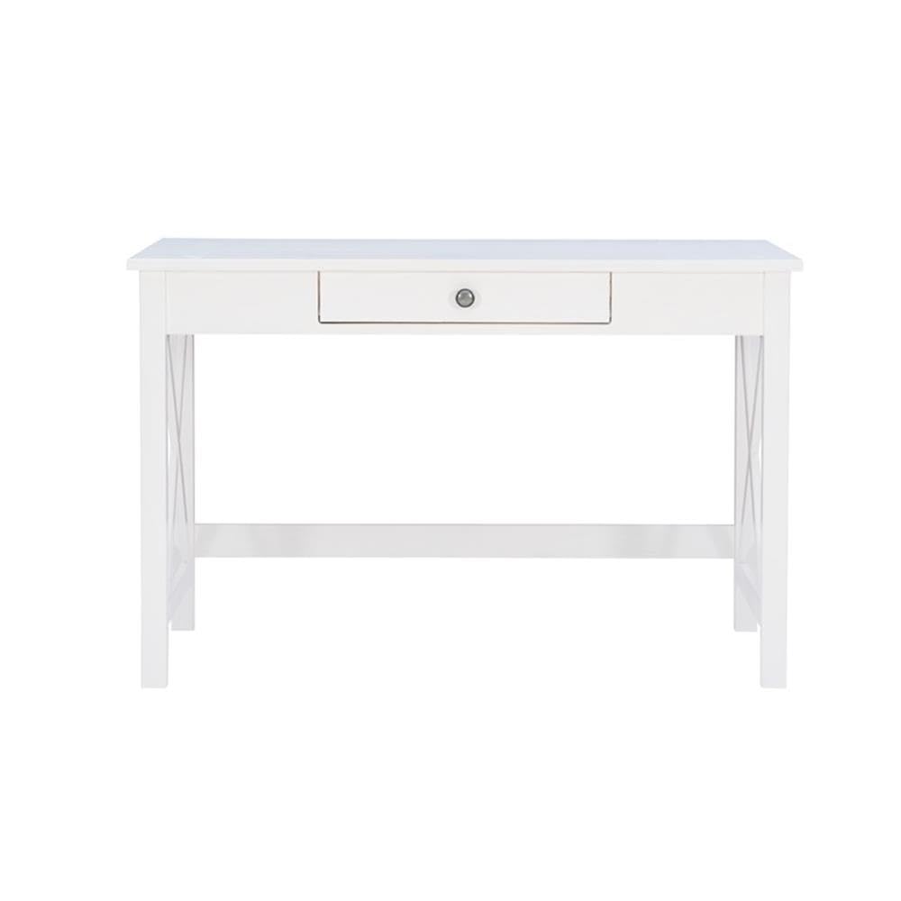 UrbanPro Modern Home Office Wood Laptop Desk in Antique White - Compact Writing Table for Small Spaces, Work from Home & Study - Perfect for Apartments, Dorms & Office Use