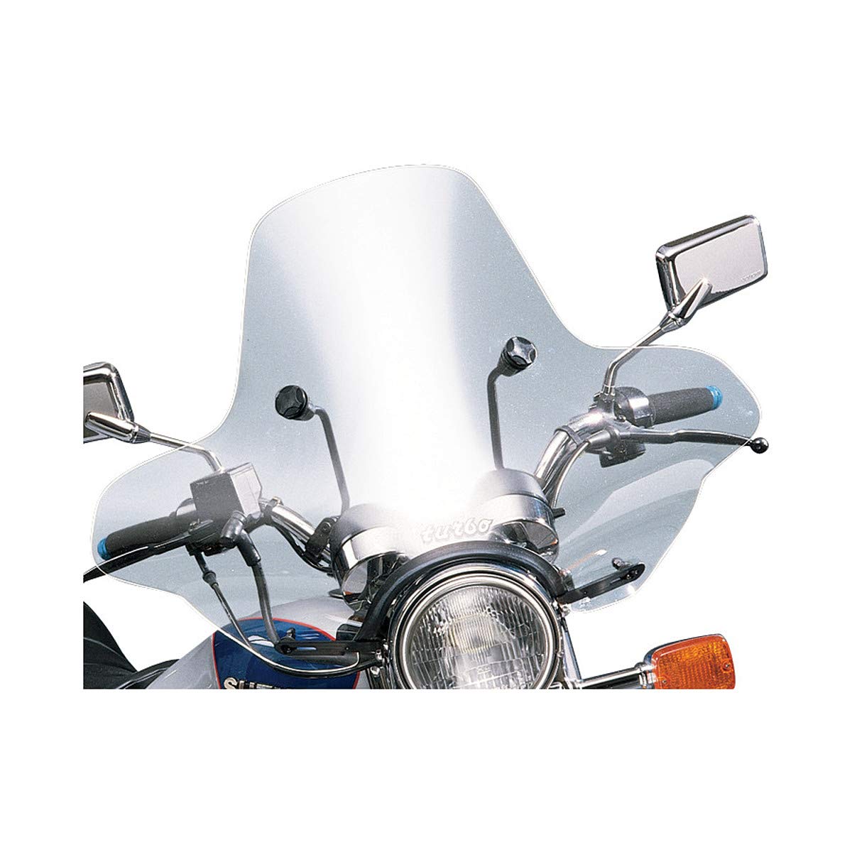 Slipstreamer S-05 Turbo Motorcycle Windshield - Clear Polycarbonate for Harley, Honda & Cruisers - Reduce Wind Noise & Fatigue on Long Rides