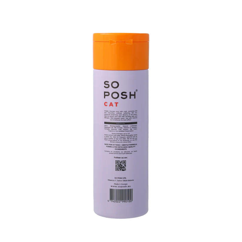 So Posh Volume Up Cat Shampoo - Gentle Cleansing & Volumizing Formula for Long & Short Hair Cats - Perfect for Grooming, Show Prep & Daily Baths