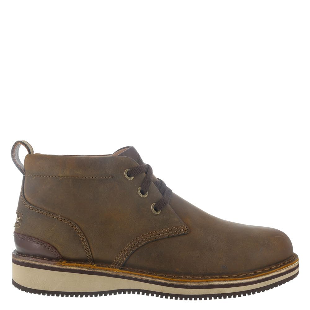 Rockport Men's Prestige Point Work Safety Toe Lace-Up Chukka Boot - Steel Toe Work Shoes for Construction & Industrial Safety - Comfortable Slip Resistant Shoes for Work, Hiking & Outdoor Activities