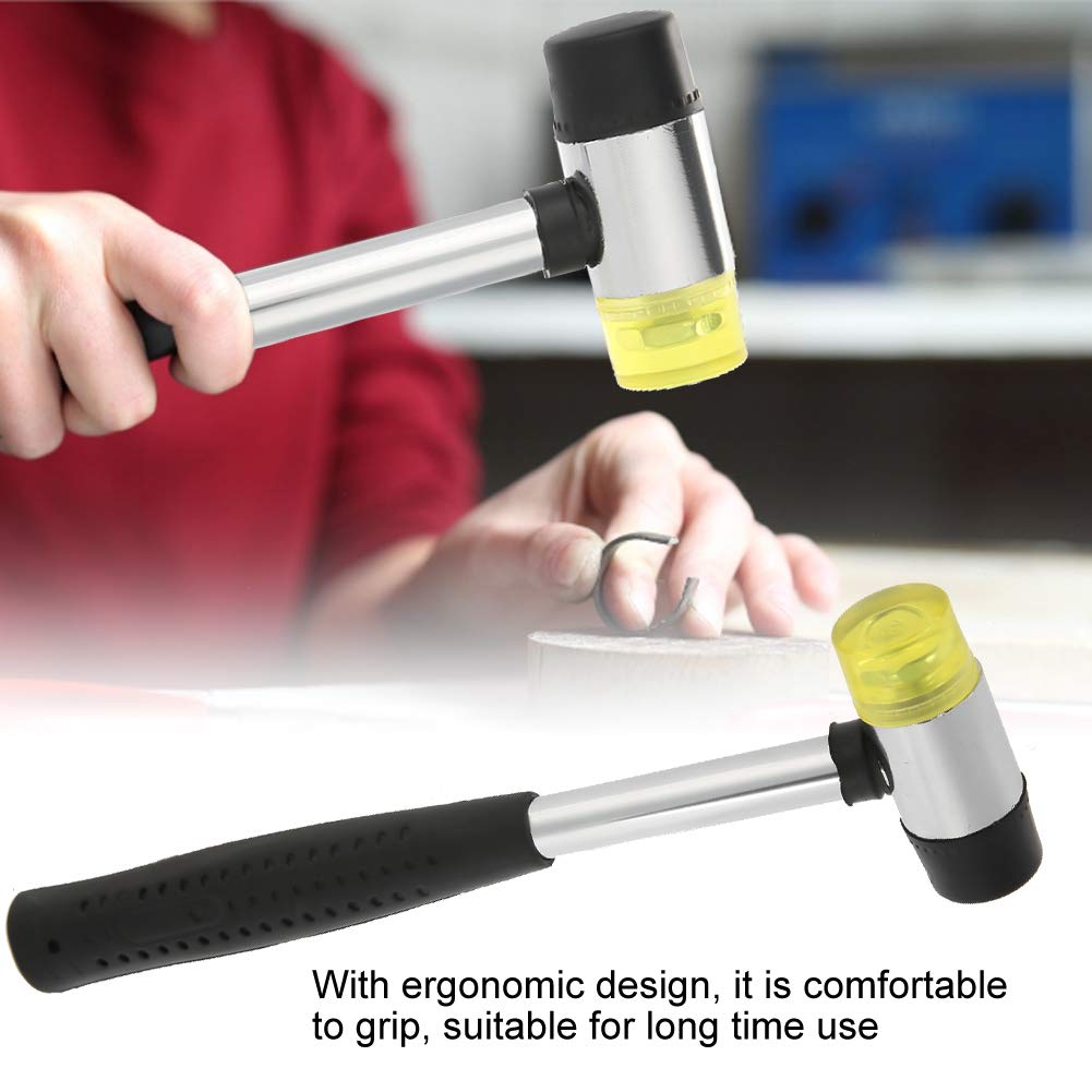 Multi-Function Hammer with Steel Handle & Non-Slip Rubber Grip - Double-Face Head (25mm) for Home Repair, Construction, and DIY Projects