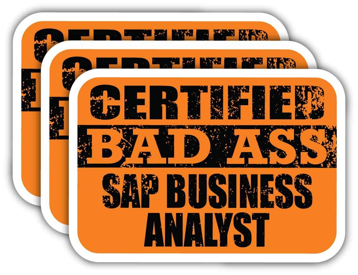 Certified SAP Business Analyst Stickers - 3M Vinyl Decals for Laptops & Cars