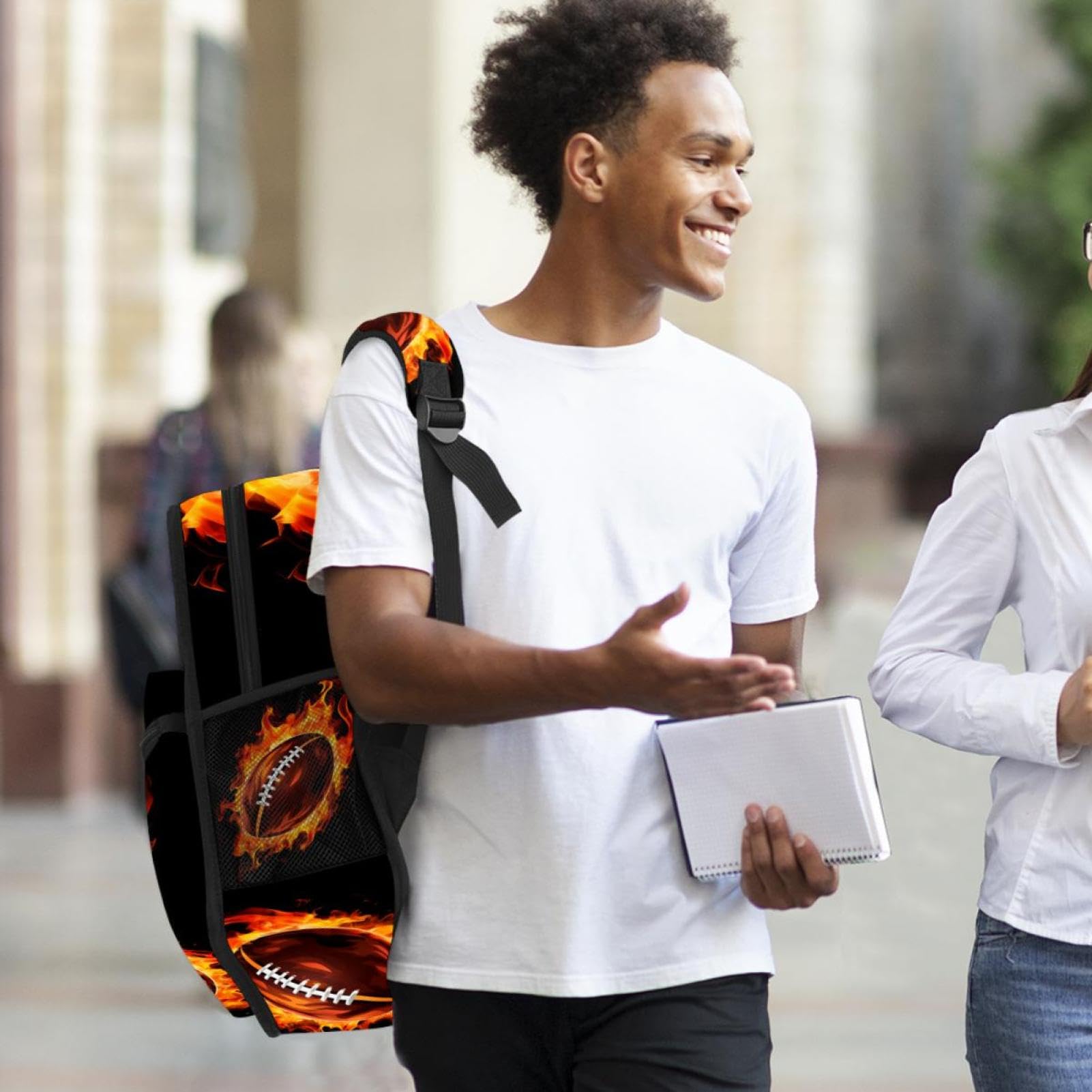 Men's & Women's Travel Backpack - Durable American Football Design Backpack for Hiking, Gym & Daily Use