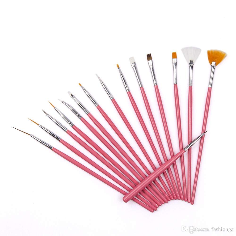 20 Pcs Professional Nail Art Brush Set - Dotting Tools, UV Polish Brushes, Acrylic Nail Design Painting Kit for Manicure & Nail Art - Perfect for Salon, Home DIY & Professional Nail Artists