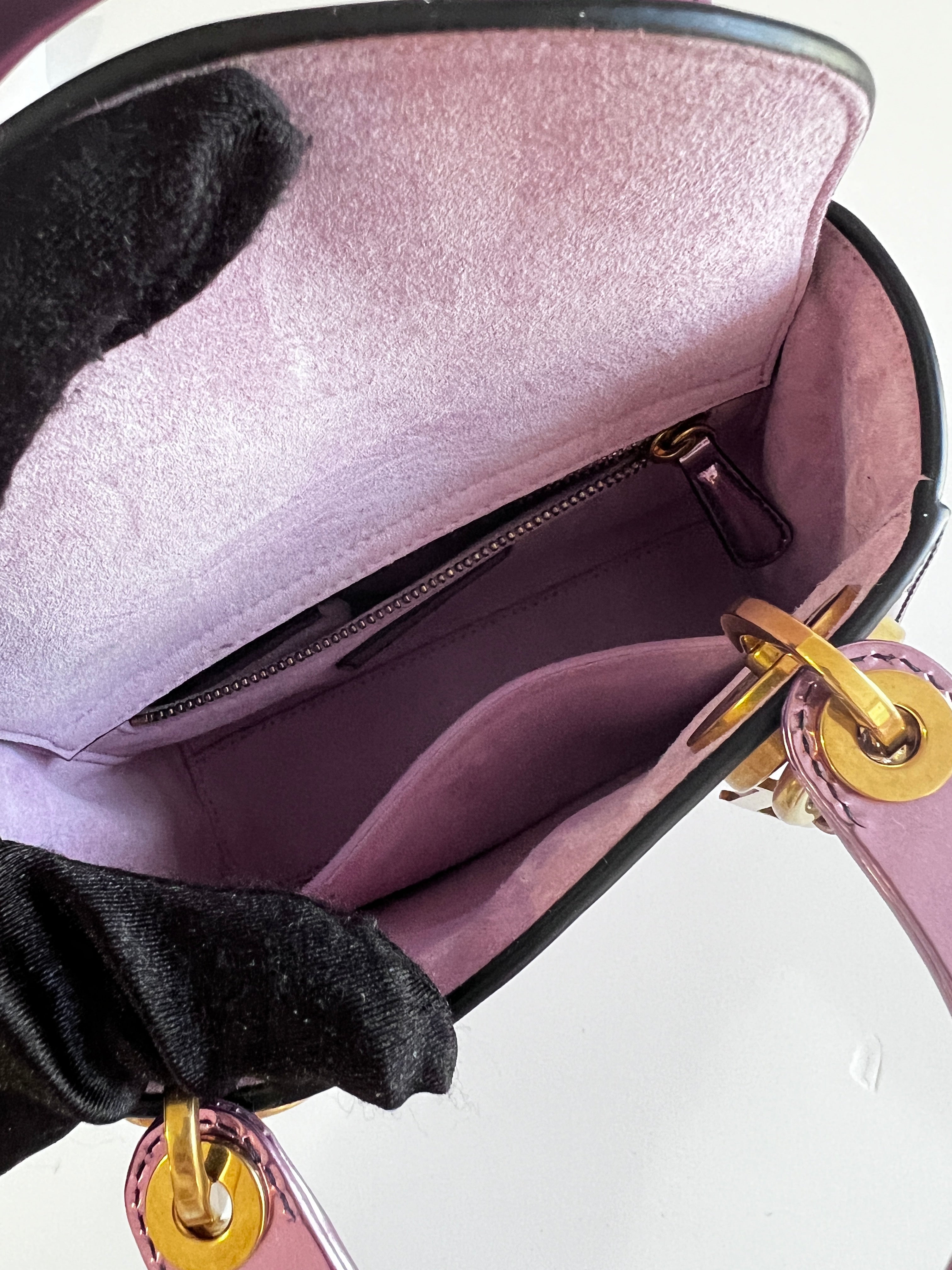 Dior Mini Metallic Lady Dior Bag - Luxury Crossbody Purse for Women | Perfect for Evening Parties, Weddings & Special Occasions