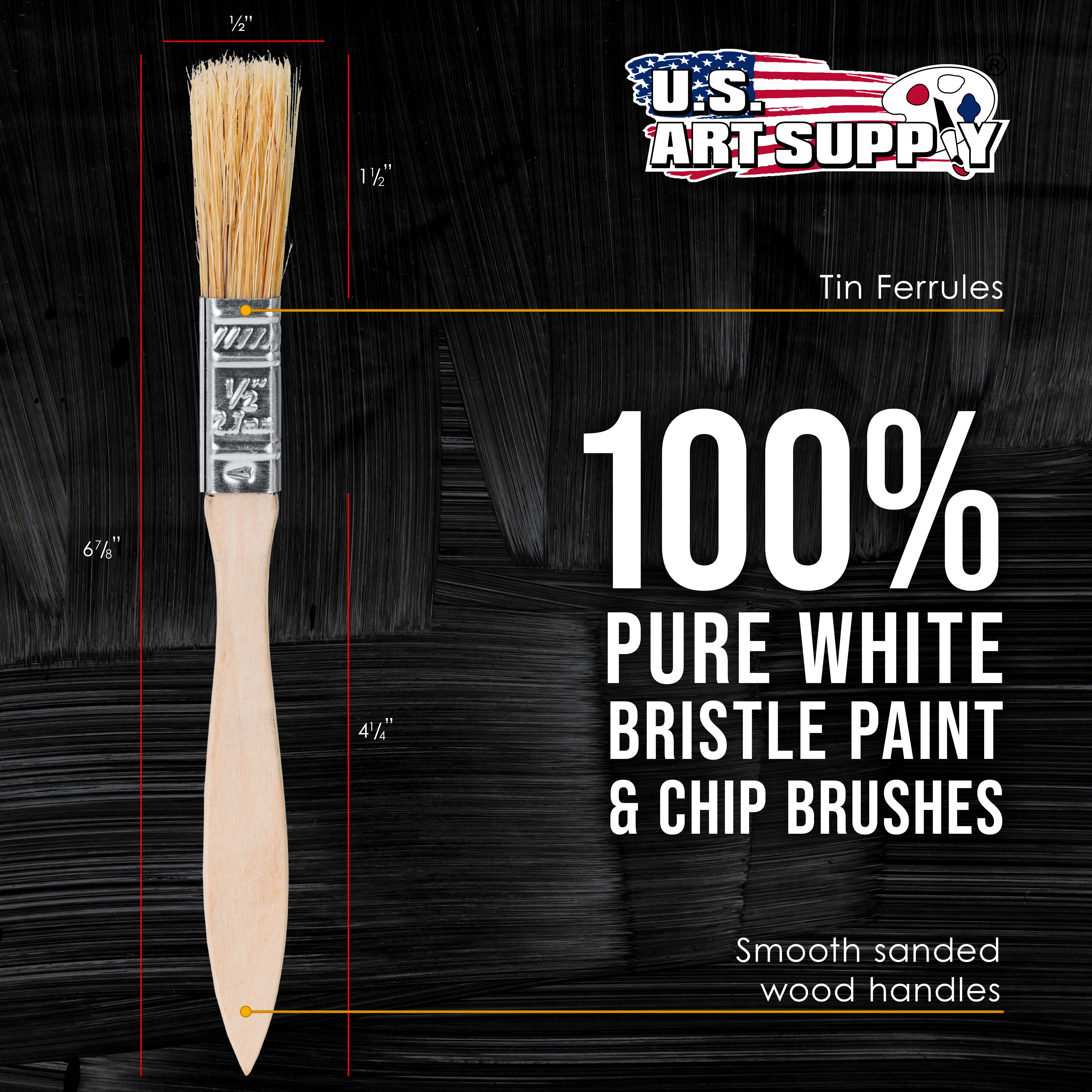 36 Pack 1/2 Inch Paint Brushes - Professional Chip Brushes for Paint, Stain, Varnish, Glue & Gesso - Ideal for DIY Projects, Home Decor, Crafts & Artwork