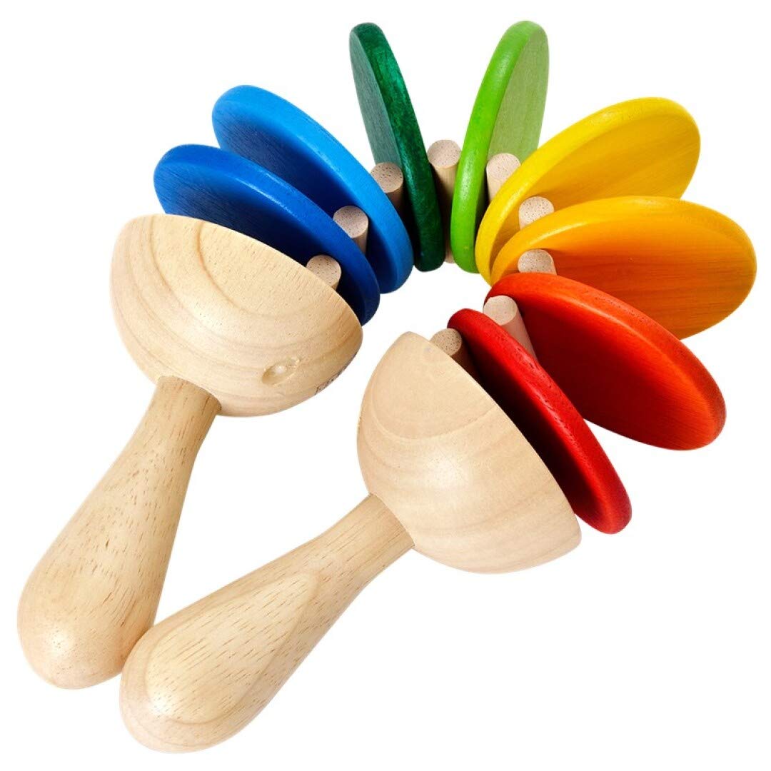Plan Toys Wooden Clapsticks - Musical Toy for Kids, Toddlers & Preschoolers - Perfect for Early Learning, Music Education & Sensory Play
