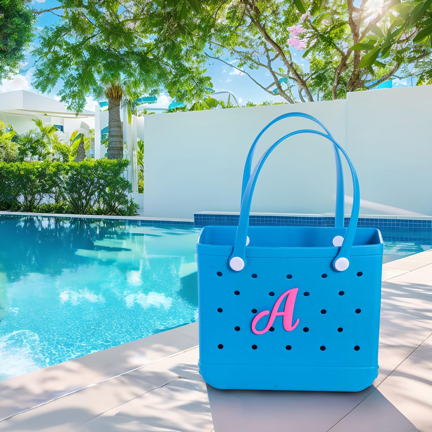 Personalized Bogg Bag Charms - Alphabet Letter Accessories for Customizing Beach Totes & Bogg Bags | Perfect for Summer Beach Trips, Pool Parties & Vacation Essentials