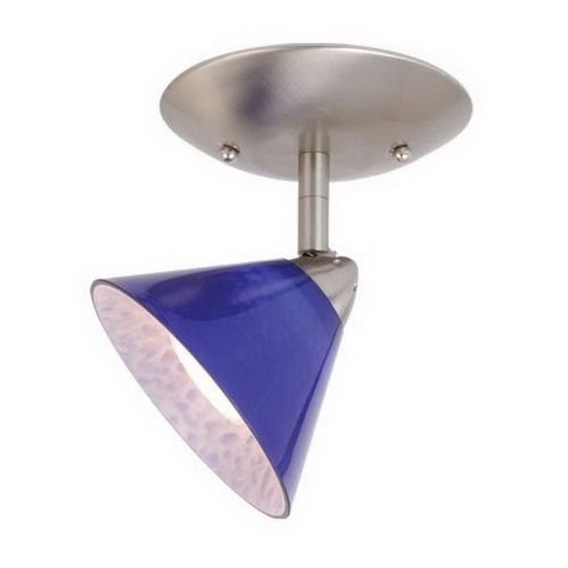 Vaxcel Milano Collection One Light Monopoint Ceiling Fixture - Satin Nickel Finish | Modern LED Ceiling Light for Bedroom, Living Room & Hallway Lighting