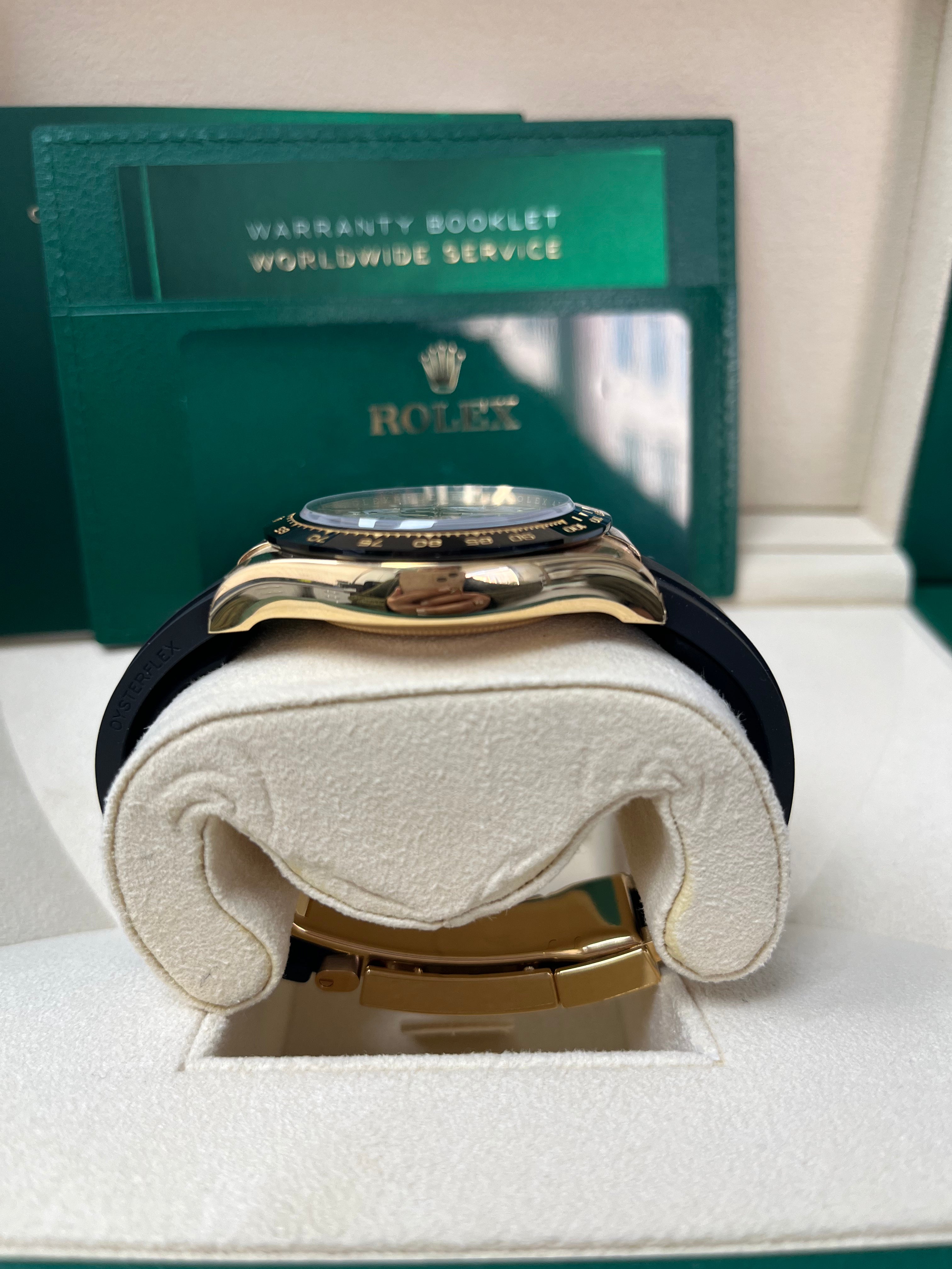 Rolex Daytona 40mm Men's Watch - Meteorite & Black Index Dial with Black Oysterflex Strap (Ref#116518LN) - Luxury Chronograph for Business, Gifting & Special Occasions