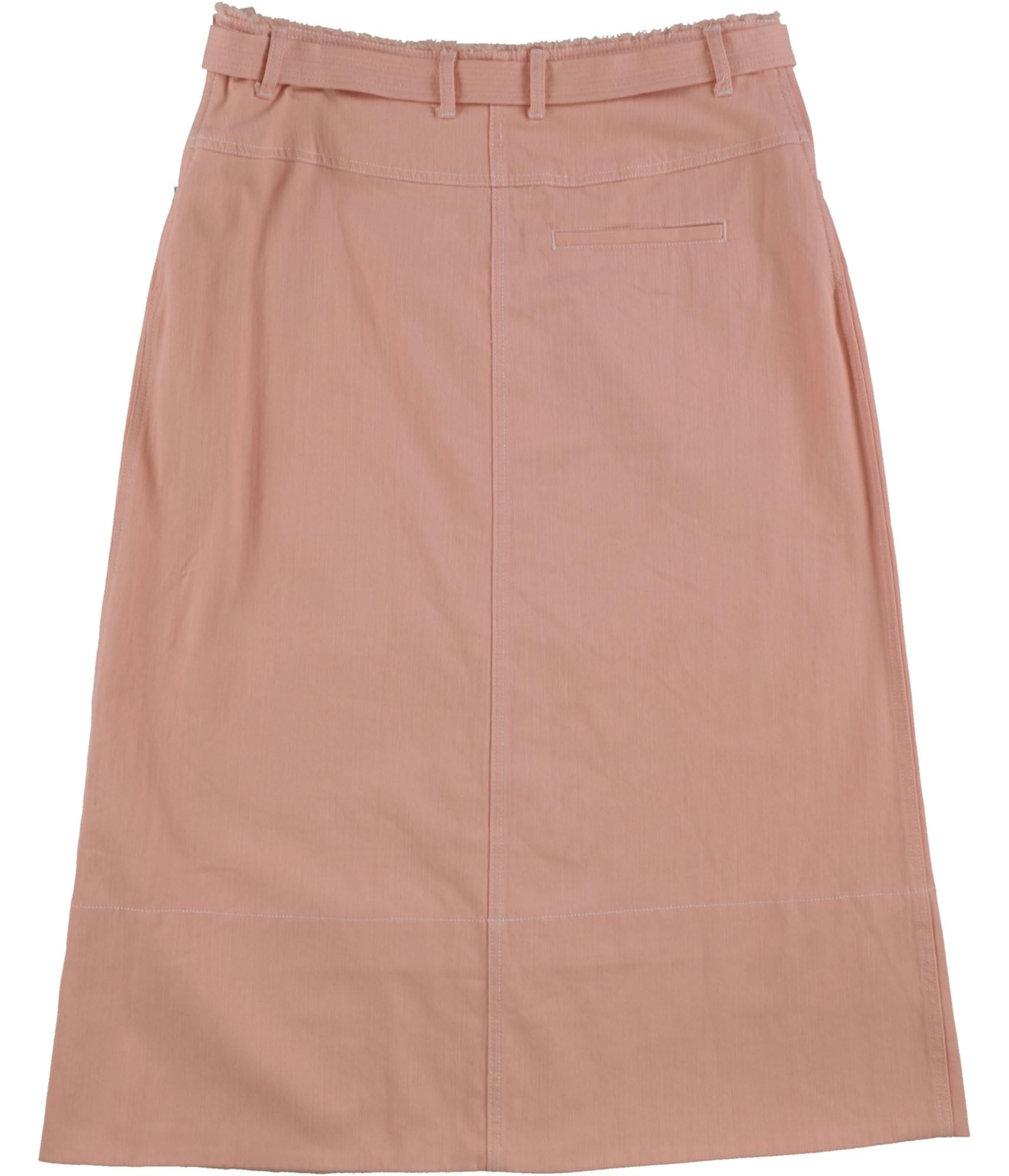 Elizabeth and James Women's Denim Skirt - Light Pink Size 0 | High Waist A-Line Mini Skirt for Casual Outfits & Summer Fashion