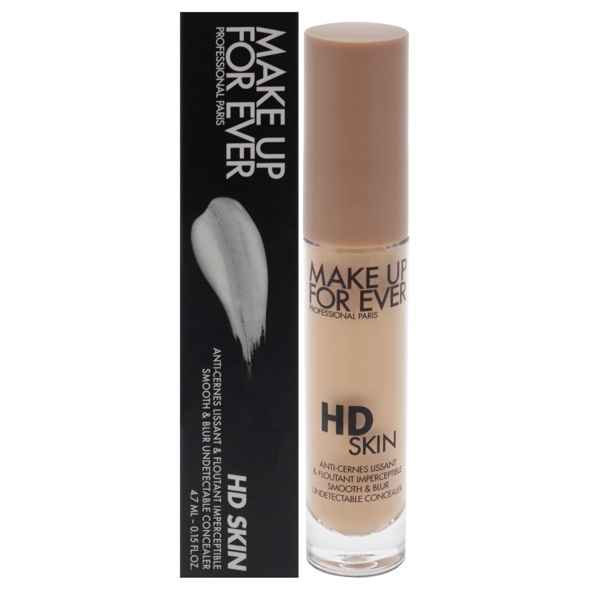Make Up For Ever HD Skin Concealer - 3.1N Chai Shade, 0.16 oz - Full Coverage Liquid Concealer for Women - Perfect for Dark Circles & Blemish Covering, Everyday Makeup & Photo Finish Looks