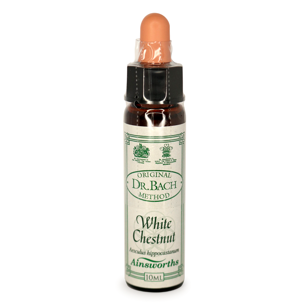Bach Flower Remedies White Chestnut - Natural Stress Relief & Calming Drops for Anxiety, Sleep, and Mental Clarity | Homeopathic Remedy for Relaxation & Focus | Use for Meditation, Study, or Work Stress