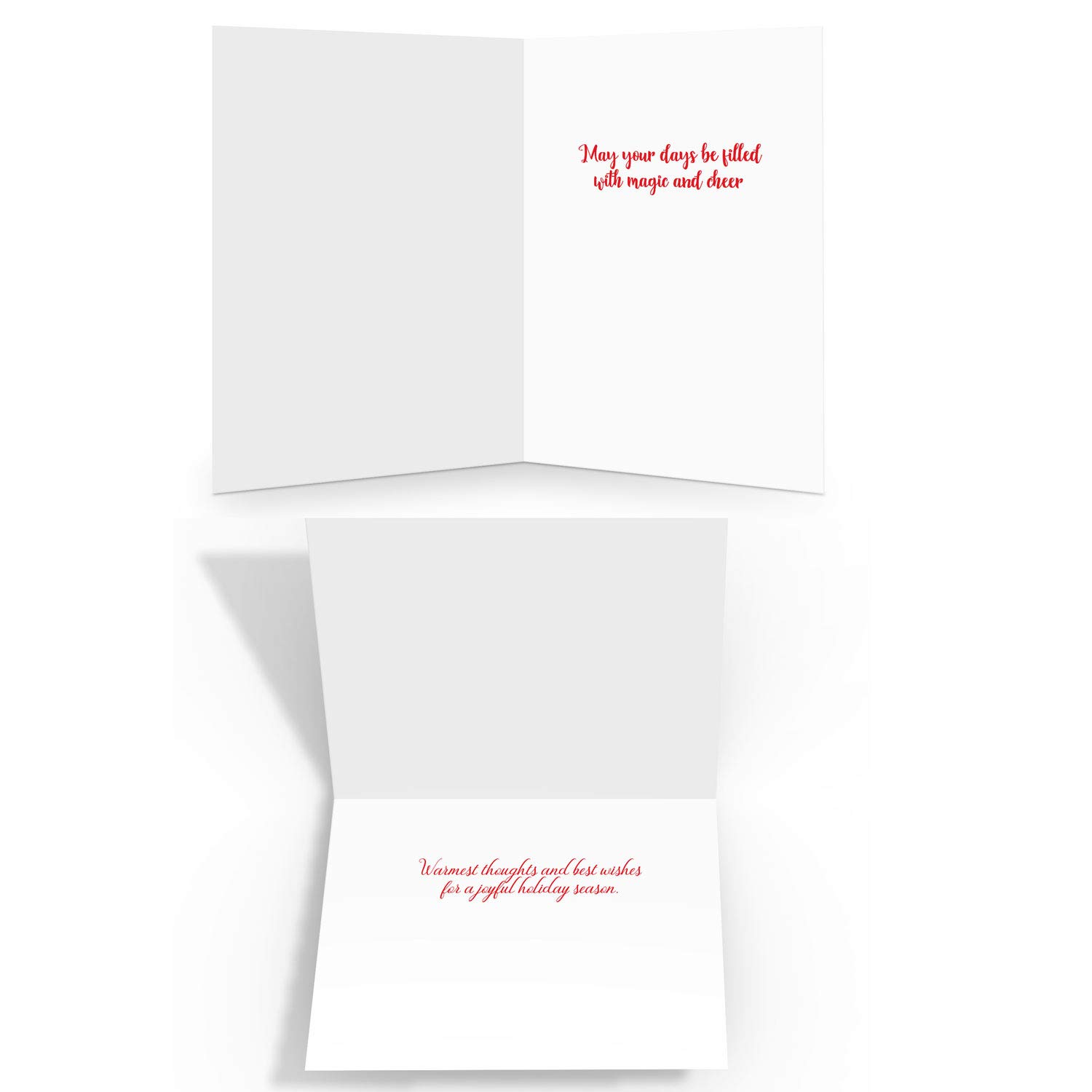 Rustic Christmas Cards Boxed Set - 12 Handmade Holiday Greeting Cards with Envelopes for Festive Season Gifting & Decor