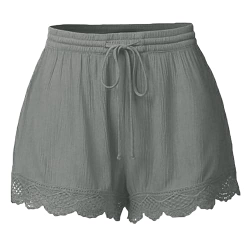 Gray Womens High Waisted Shorts