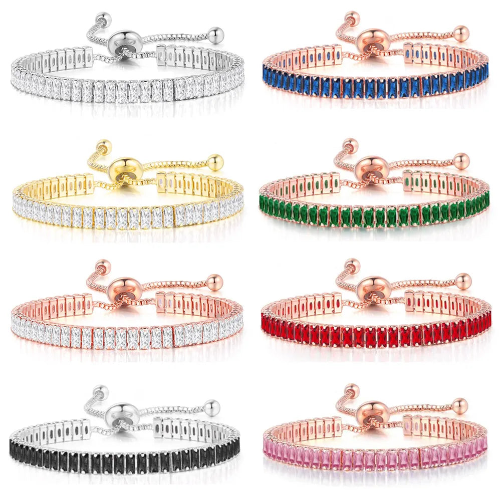 Premium Crystal Tennis Bracelet - Elegant & Sparkling Jewelry for Women | Perfect for Weddings, Parties & Special Occasions